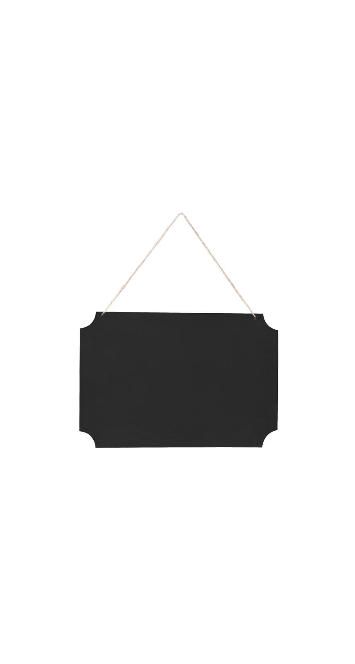 Hanging Chalkboard Sign Black - 45x30cm