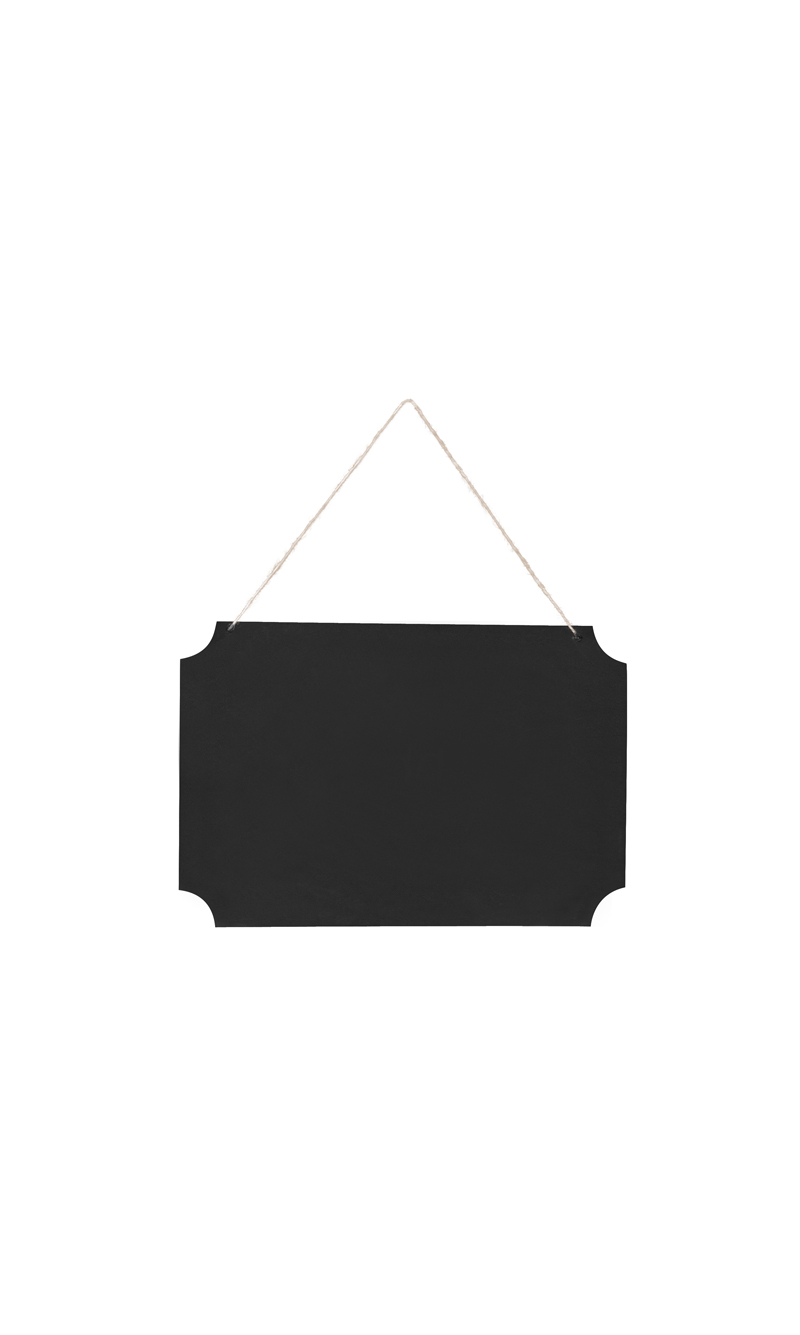 Hanging Chalkboard Sign Black - 45x30cm