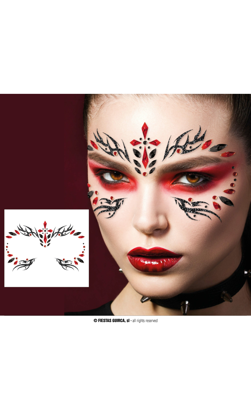 Gothic Face Jewelry Self-Adhesive