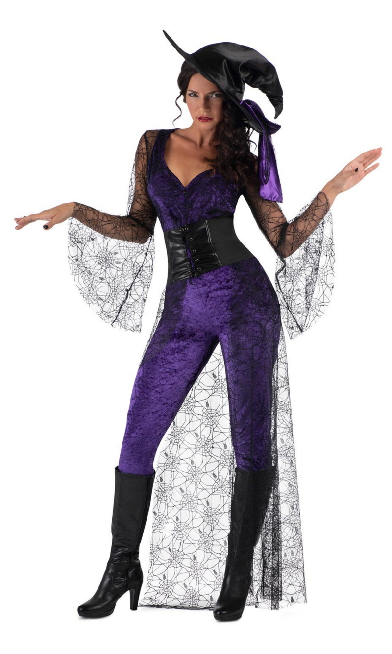 Sexy Purple Coven Witch Costume - Adult Size Small