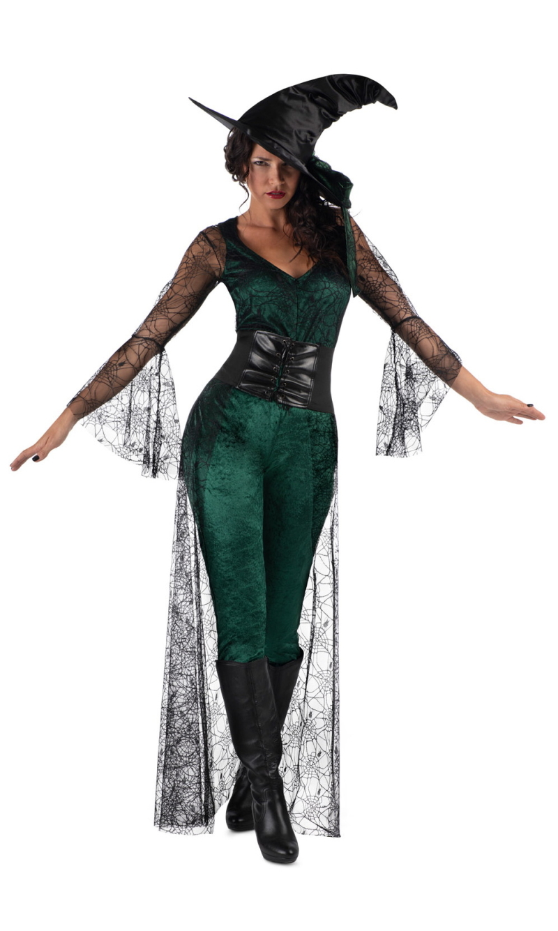 Sexy Green Coven Witch Costume - Adult Size Medium