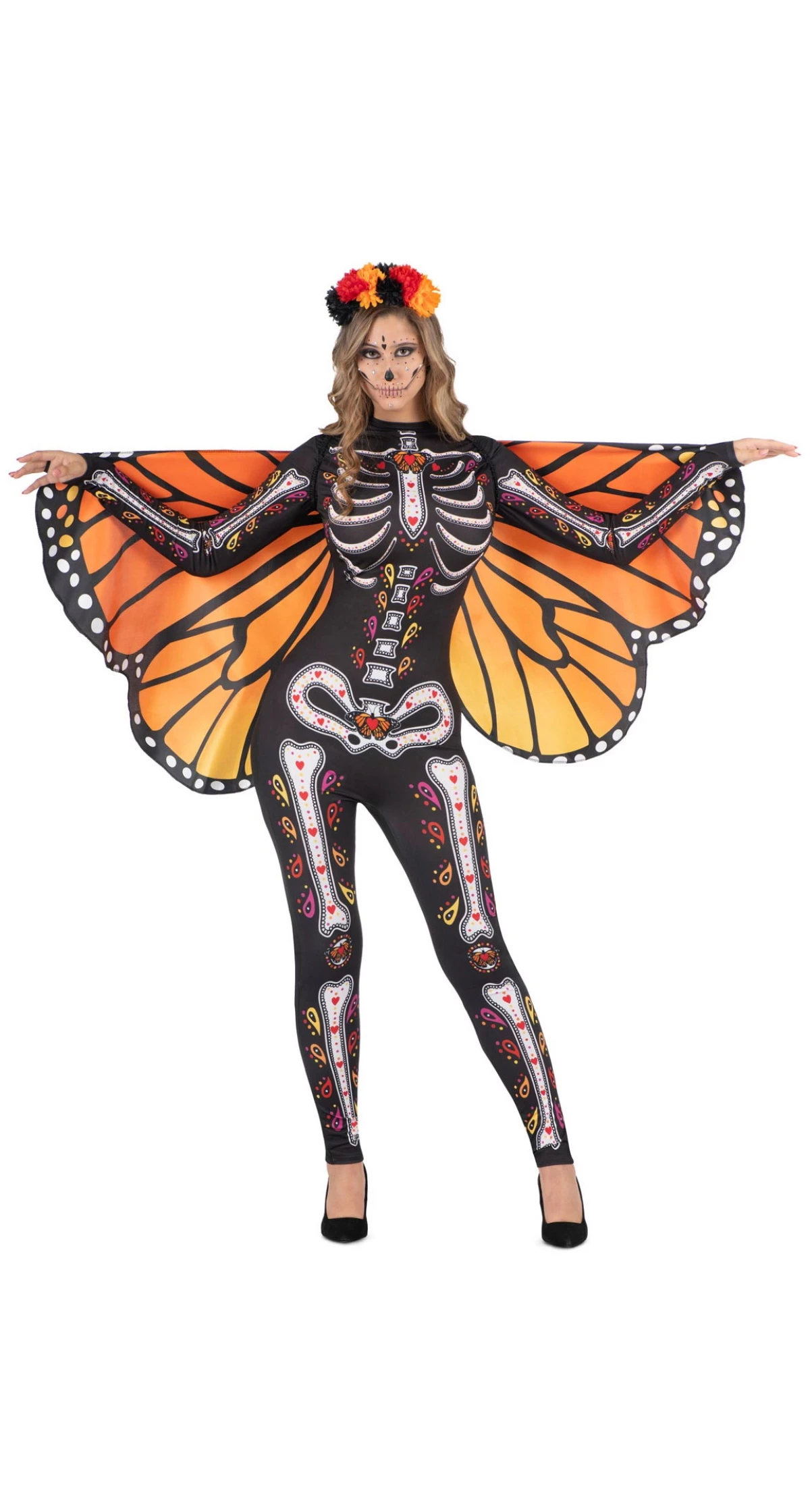 Butterfly Catrina Halloween Costume - Adult Size XL
