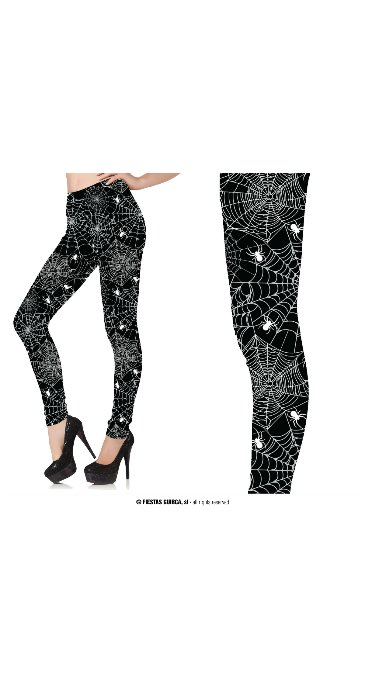 Halloween Spider Web Leggings - Adult Size Large (42-44)