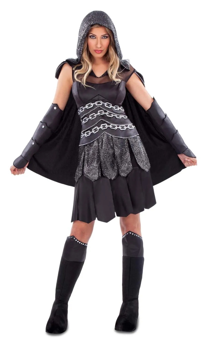 Dark Viking Warrior Woman Costume - Adult Size XL