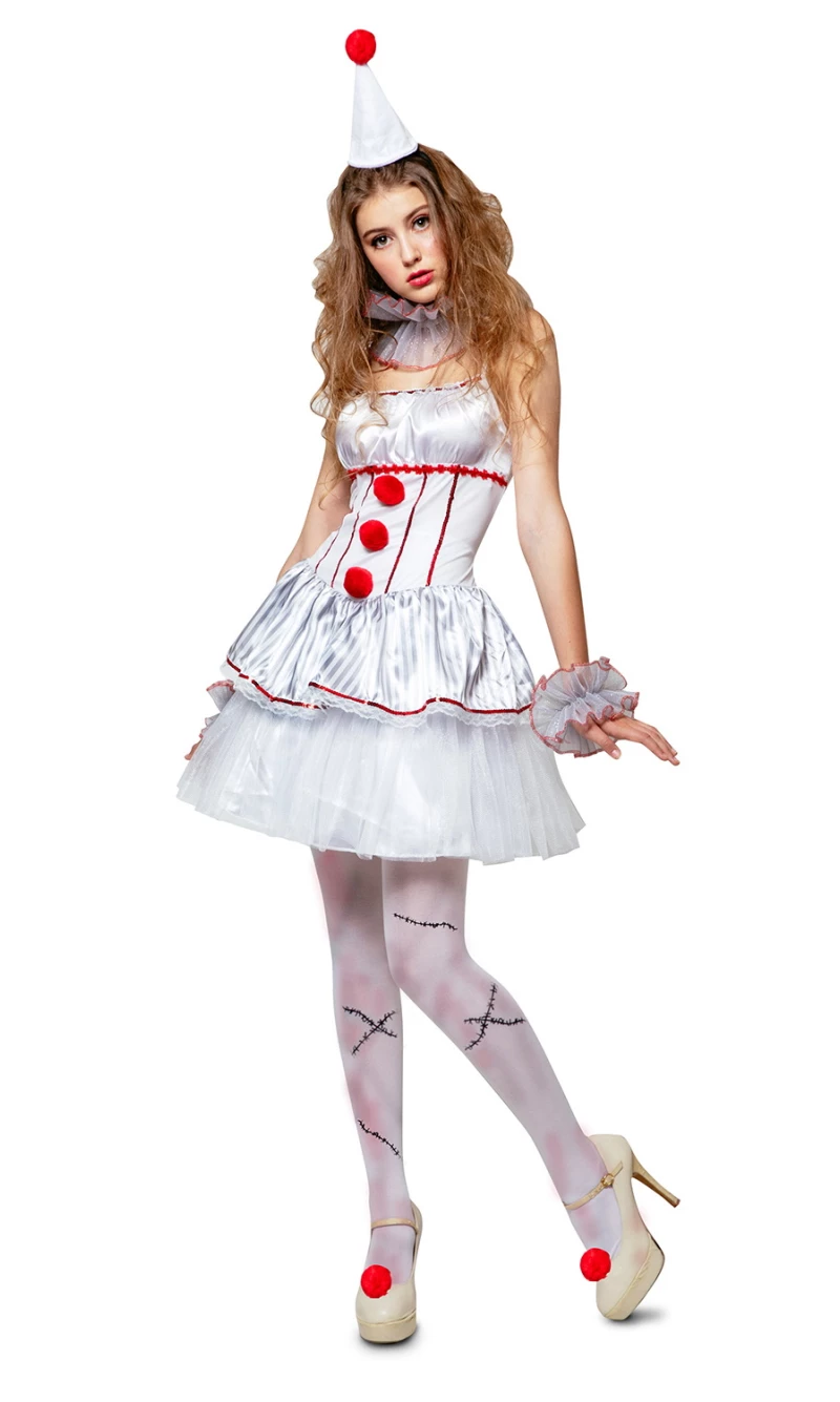 Pennywise IT Clown Lady Costume - Aduslt Size Medium / Large
