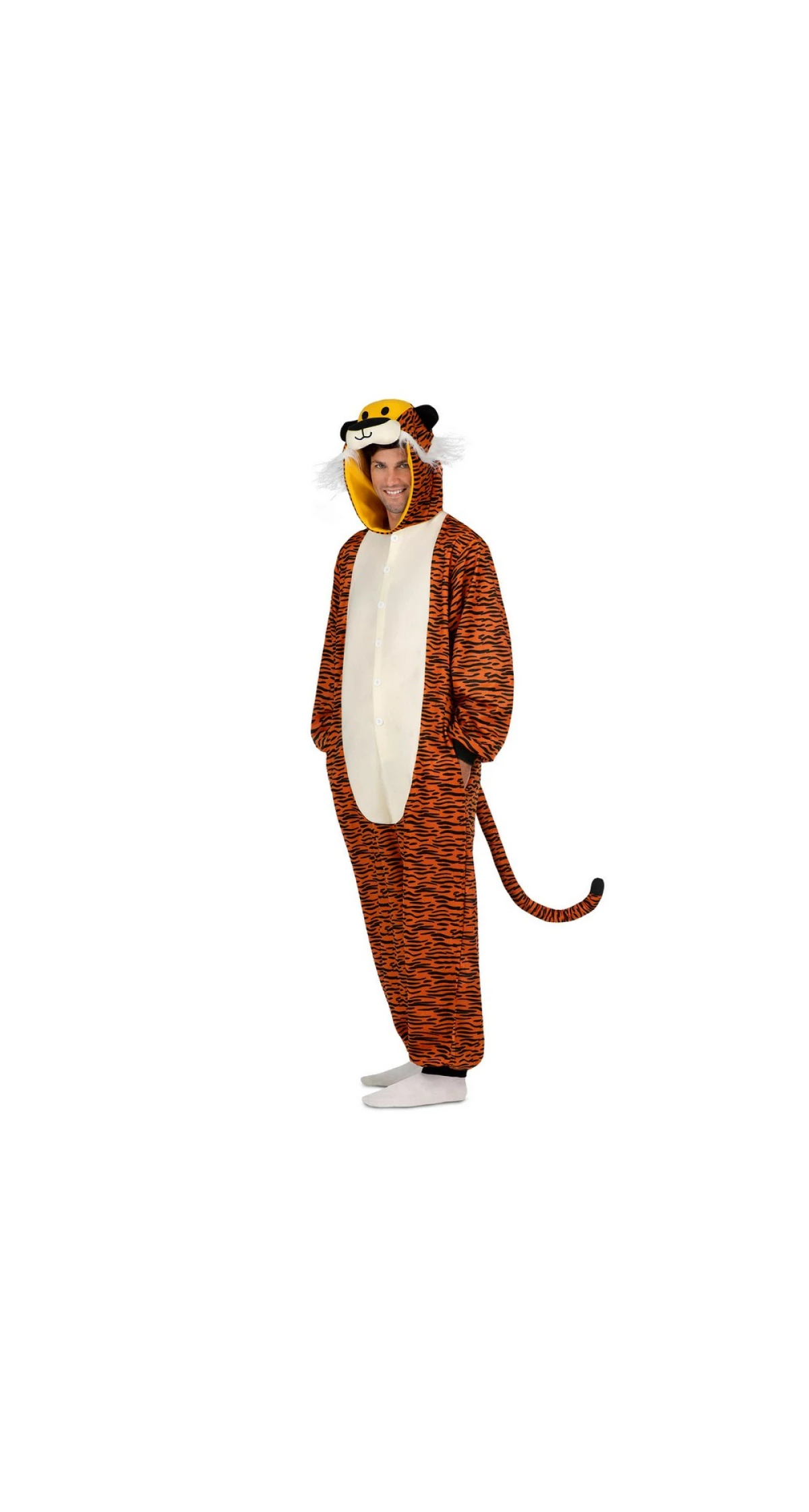 Tiger Kigurumi Onesie Costume - Adult Size Small