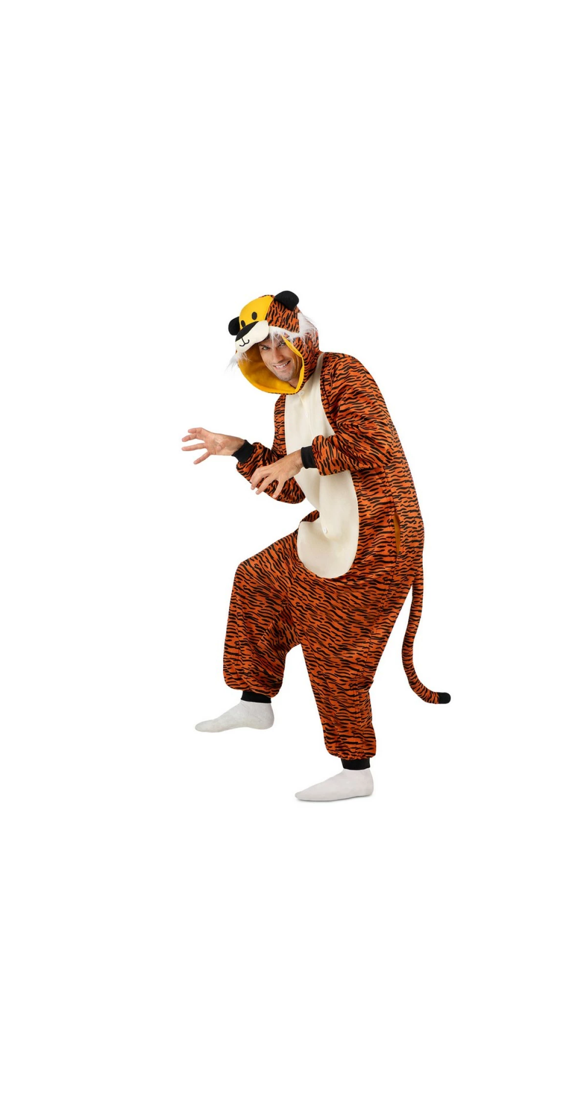 Tiger Kigurumi Onesie Costume - Adult Size Small