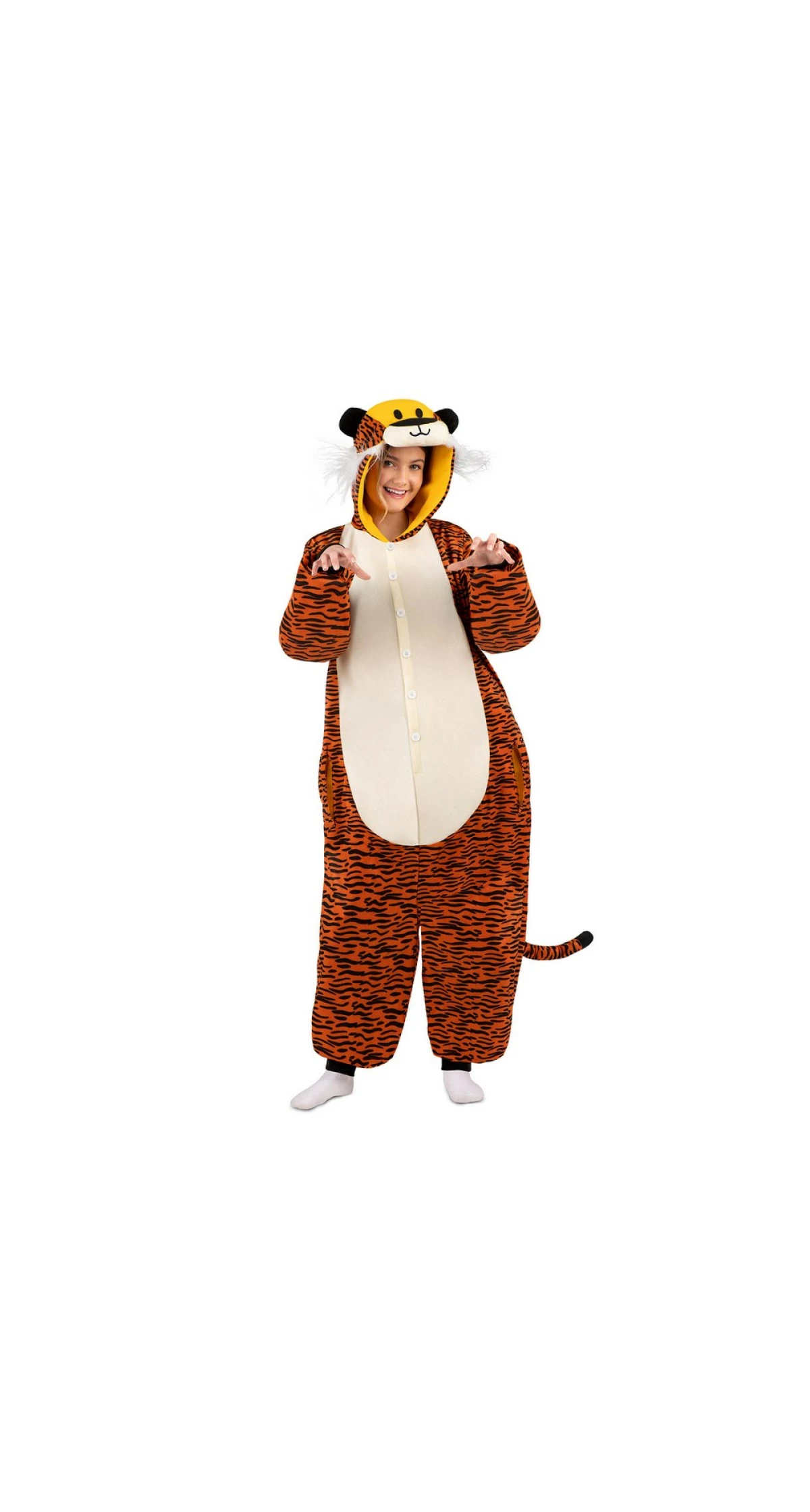 Tiger Kigurumi Onesie Costume - Adult Size Small