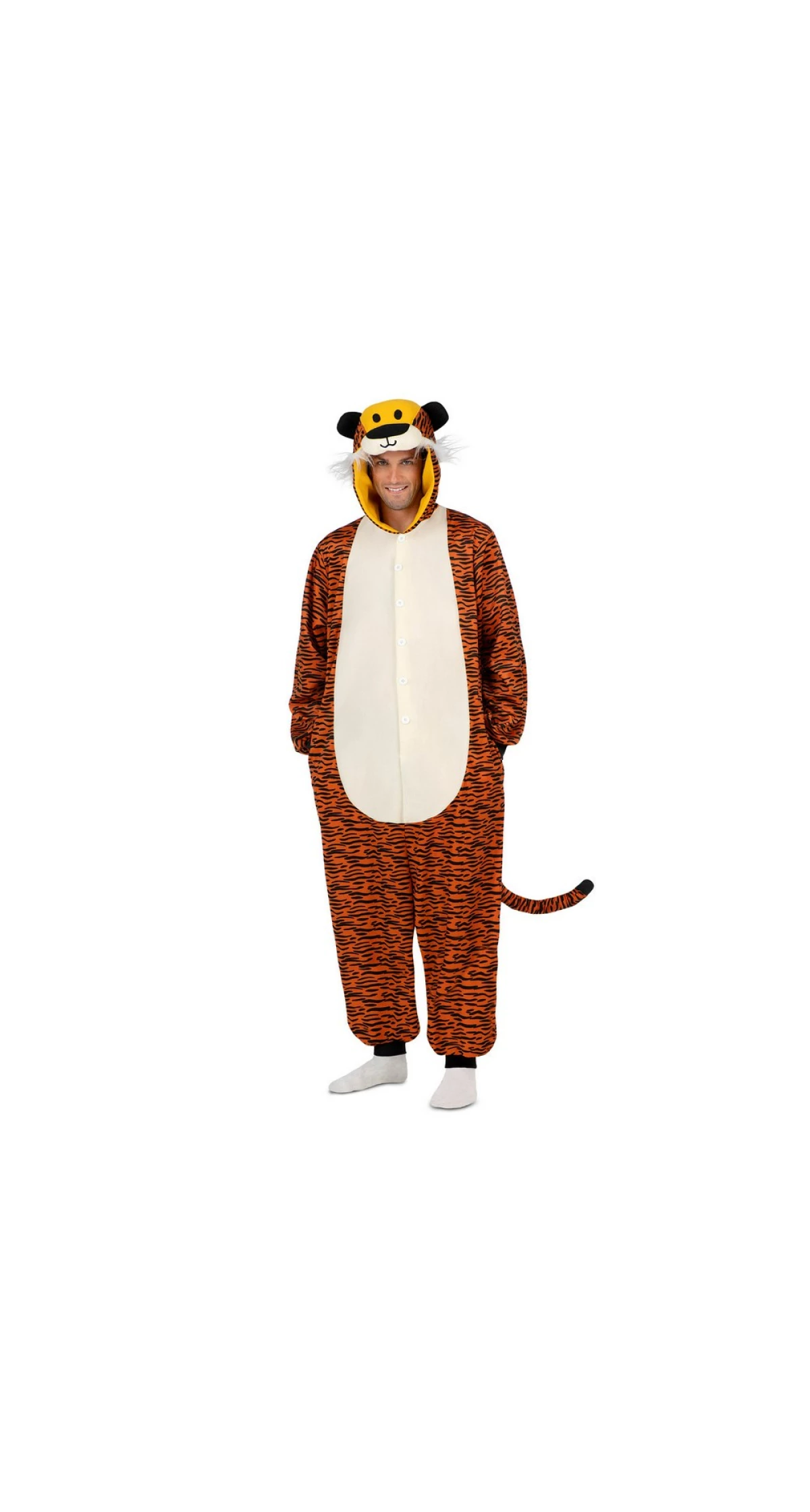 Tiger Kigurumi Onesie Costume - Adult Size Small