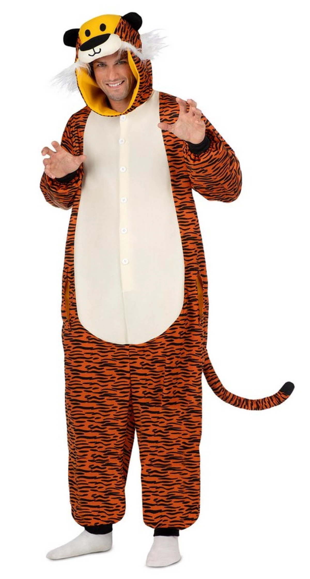 Tiger Kigurumi Onesie Costume - Adult Size Small