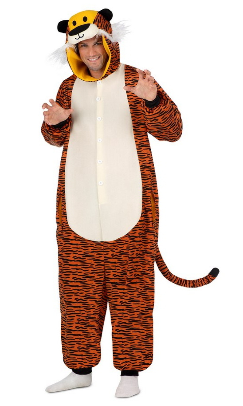 Tiger Kigurumi Onesie Costume - Adult Size Small