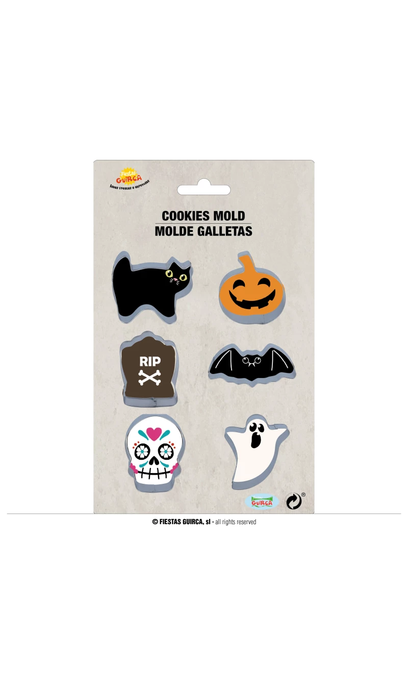 Halloween Metal Cookie Mould - 6pcs
