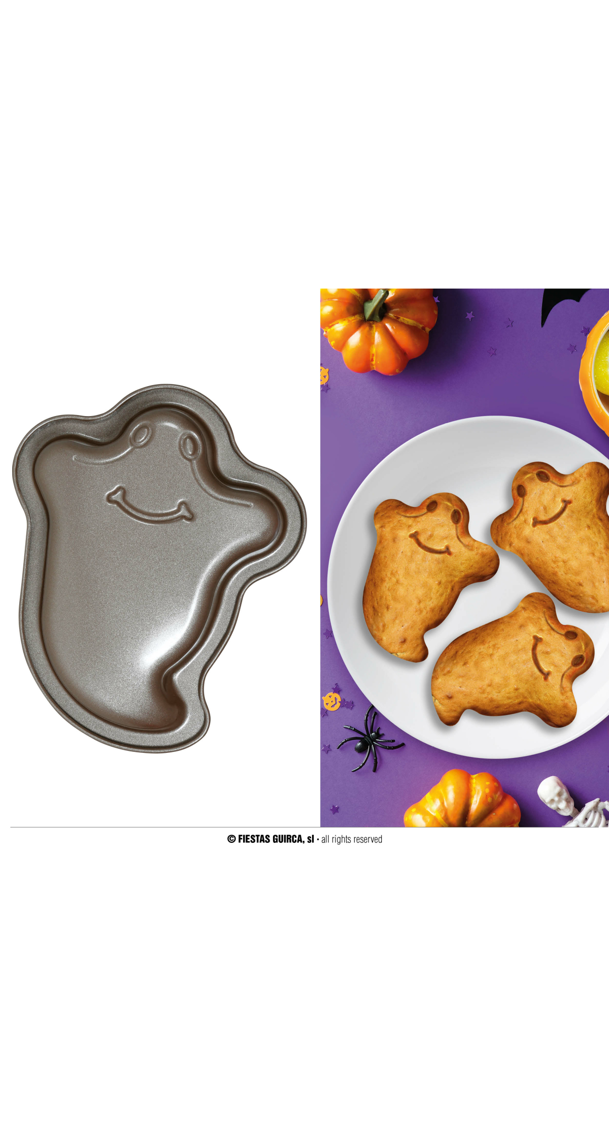 Halloween Metal Cake Pan Ghost Shape - 14cm
