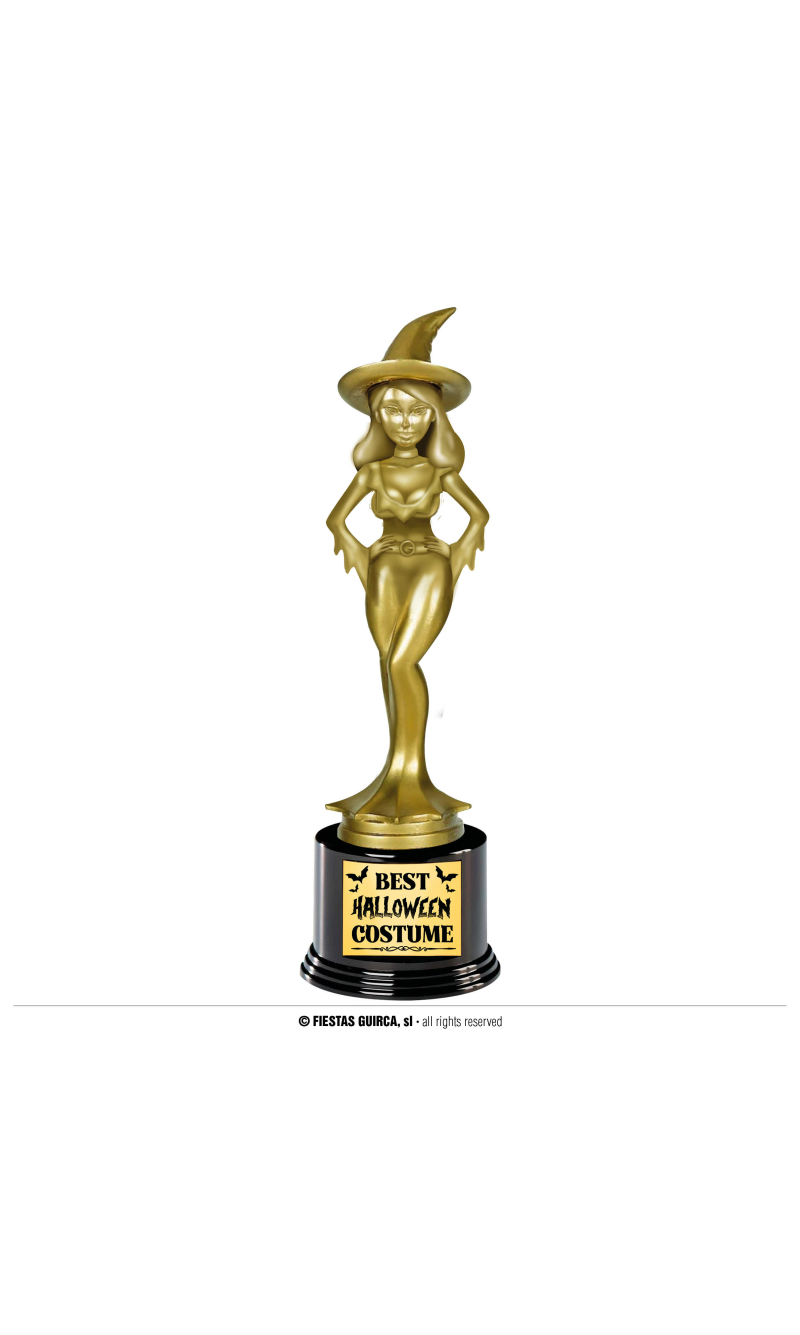 Halloween Best Costume Trophy (Witch) - 22cm