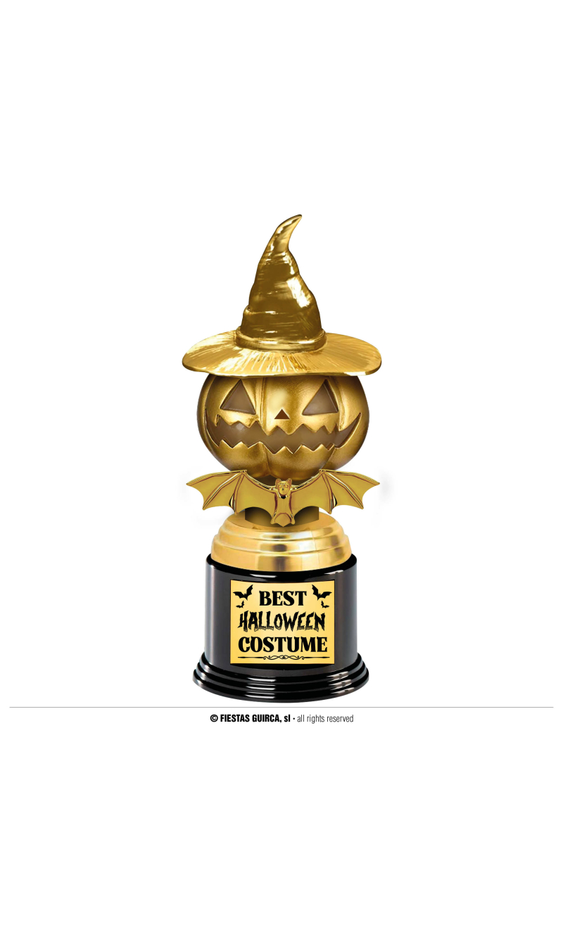 Halloween Best Costume Trophy (Pumpkin) - 22cm