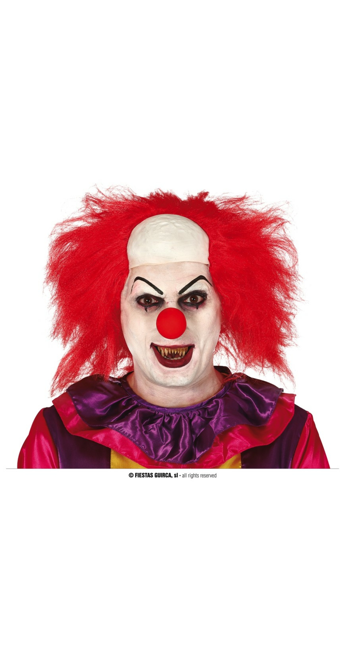 Red Bald Clown Wig - Adult One Size