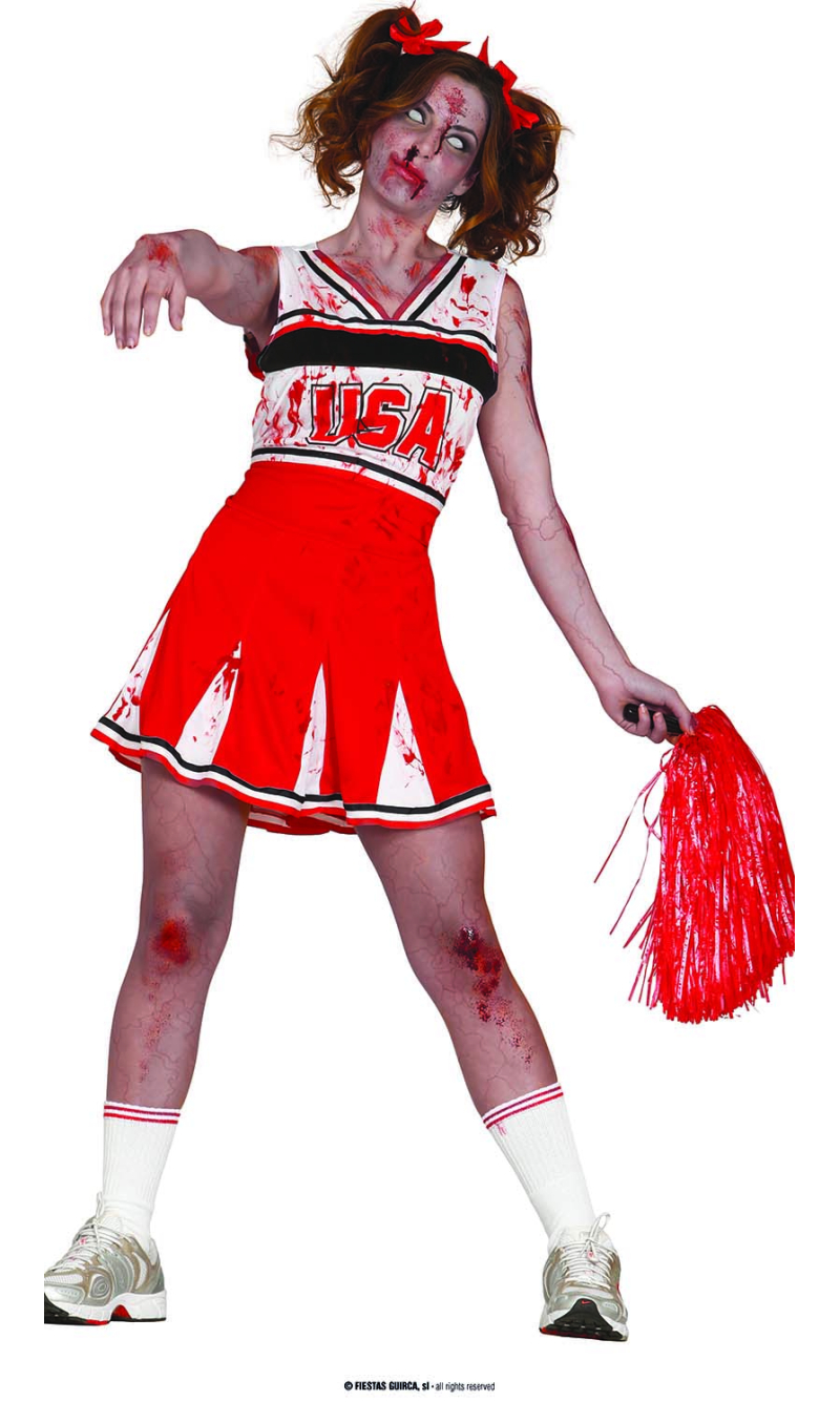 Zombie Cheerleader Costume - Age 14 to 16 Years