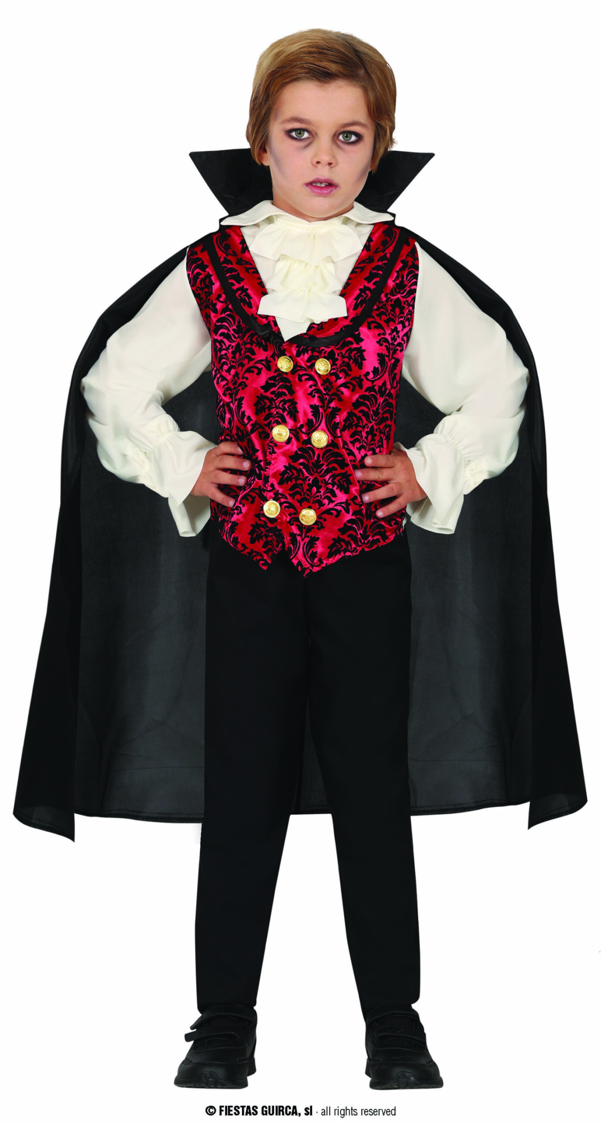 Classic Vampire Boy Costume - Age 7 to 9 Years