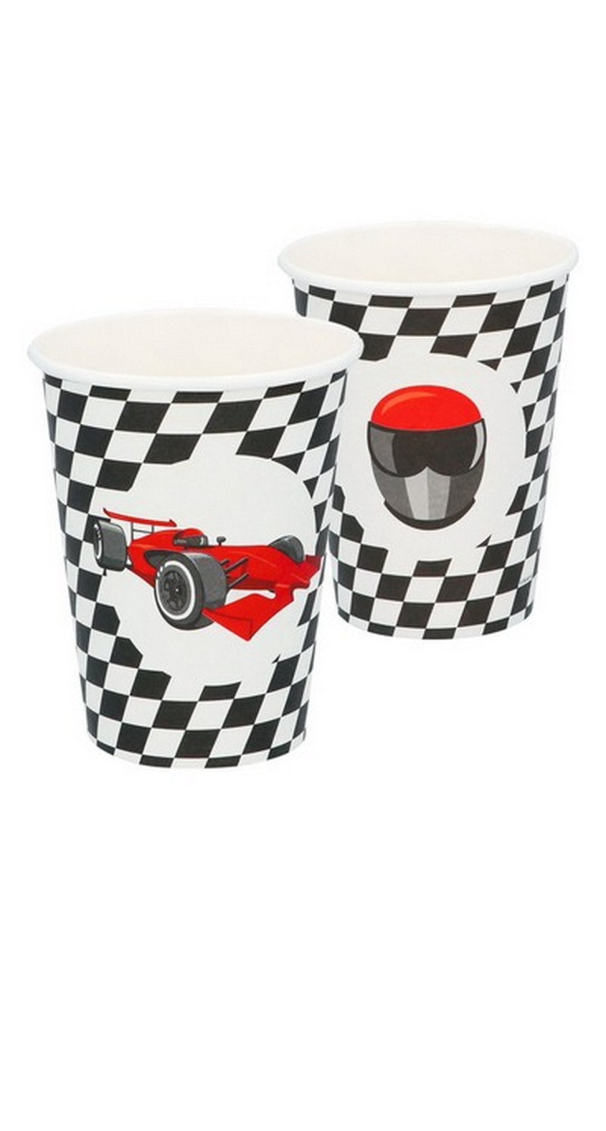 Racing Party Paper Cups - 8pcs