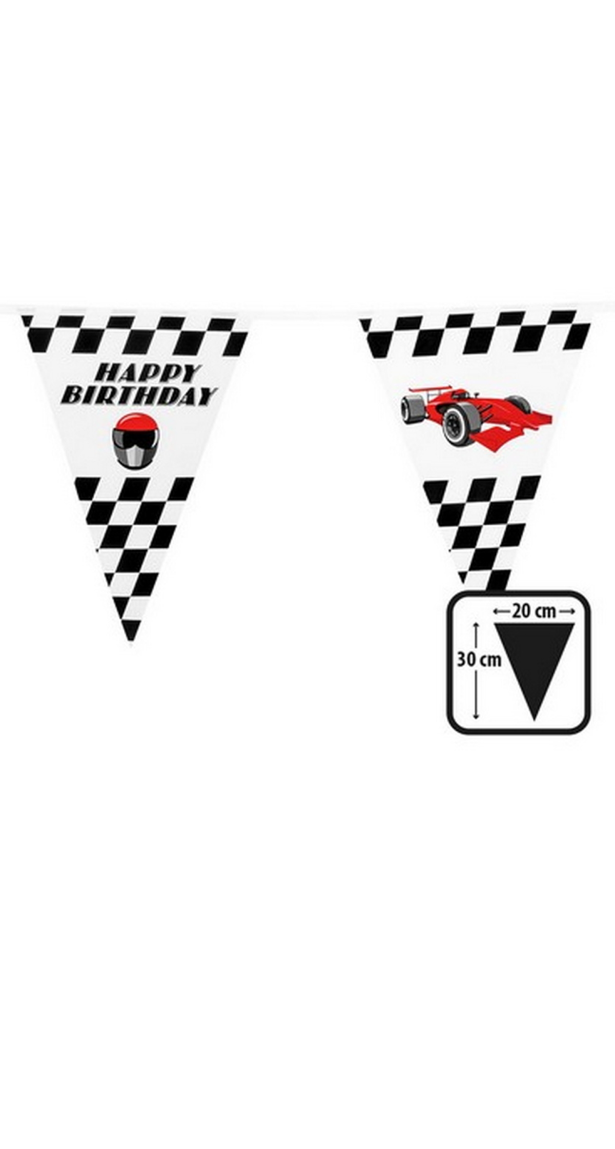 Happy Birthday Racing Bunting Banner - 6m