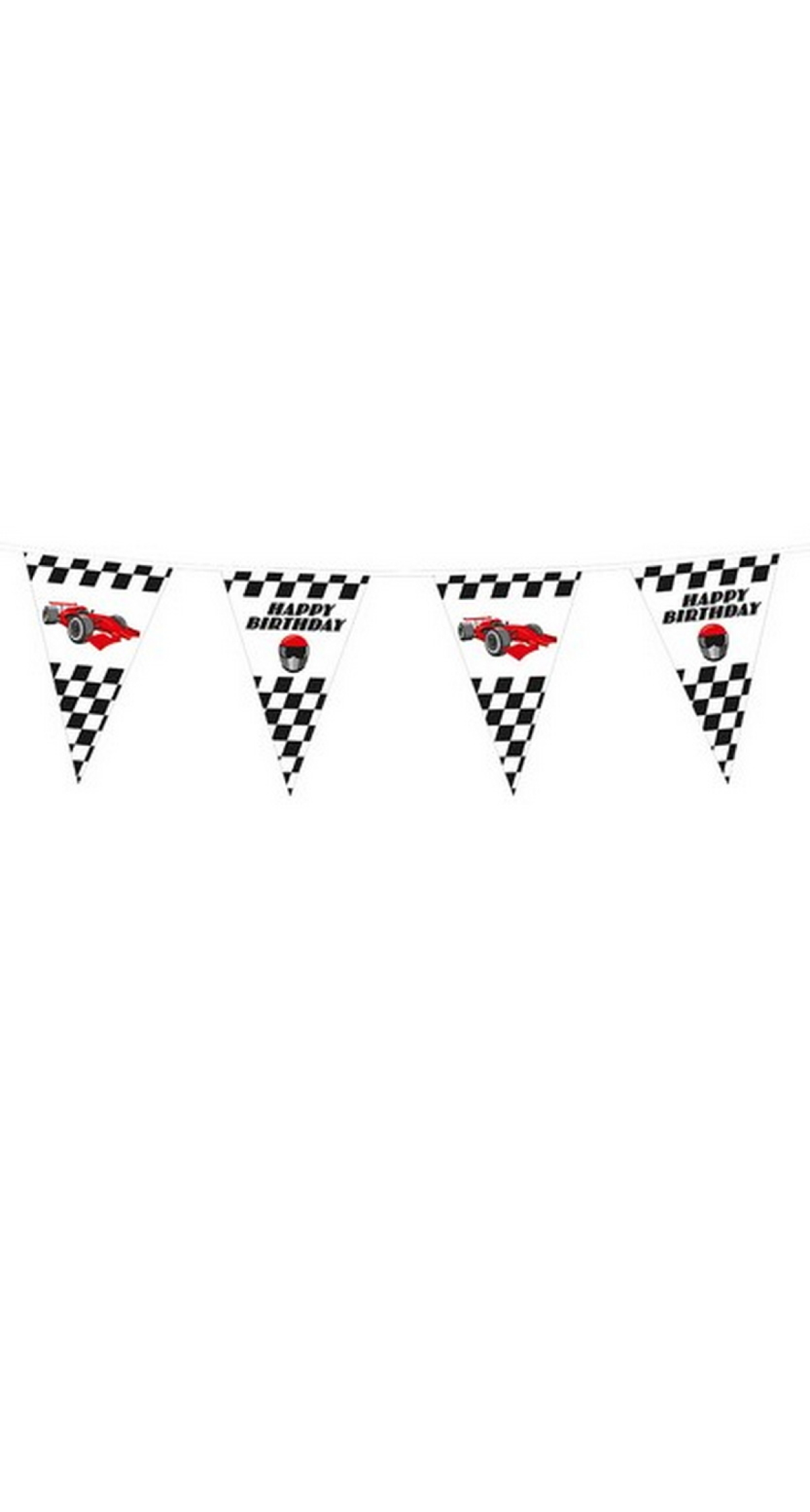 Happy Birthday Racing Bunting Banner - 6m - Image 2