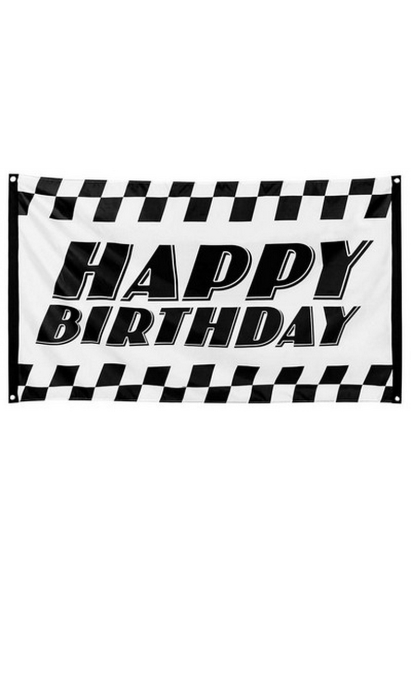 Happy Birthday Racing Flag 90x150cm