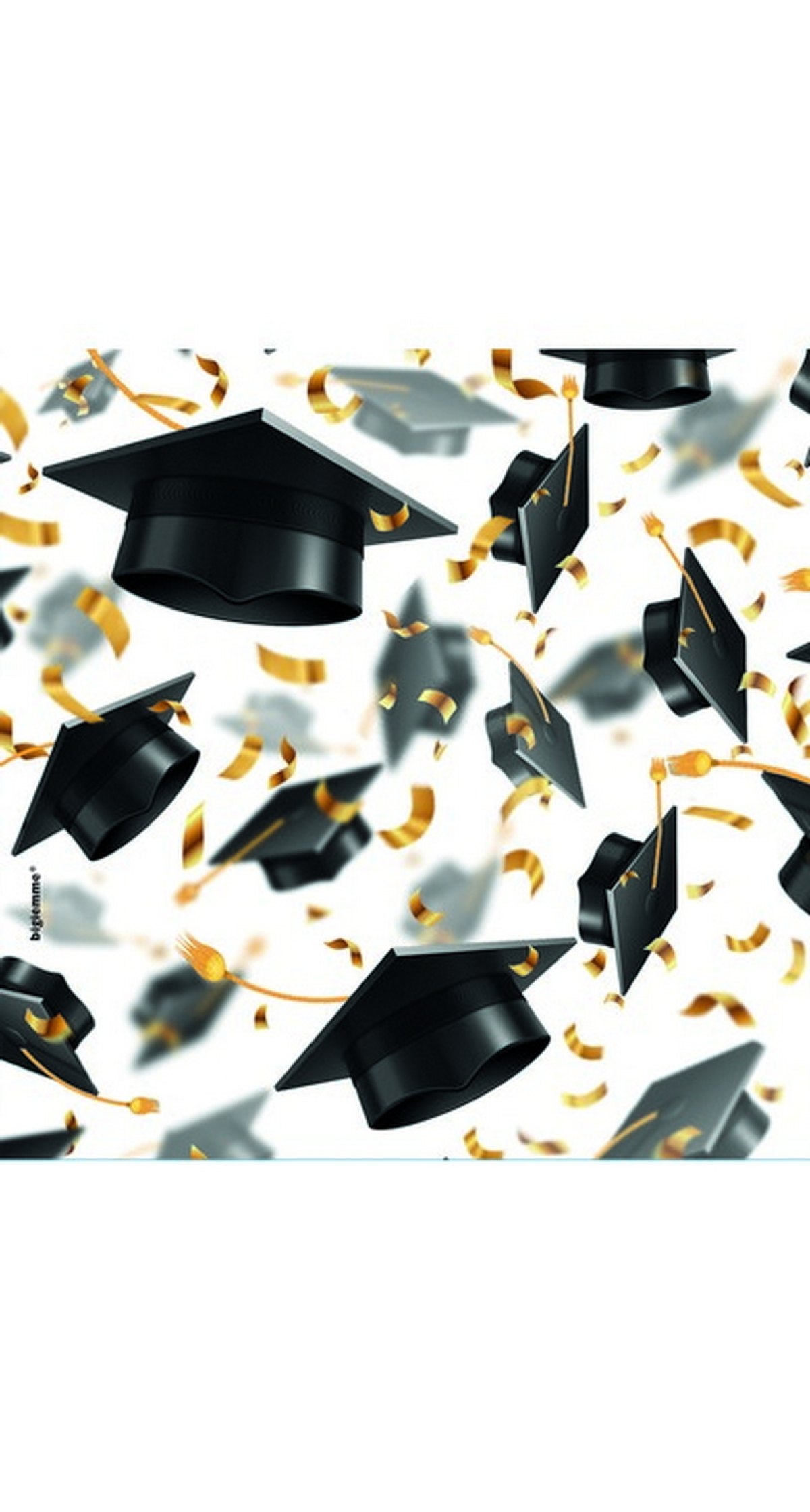 Graduation Hats Napkins 25x25cm - 20pcs