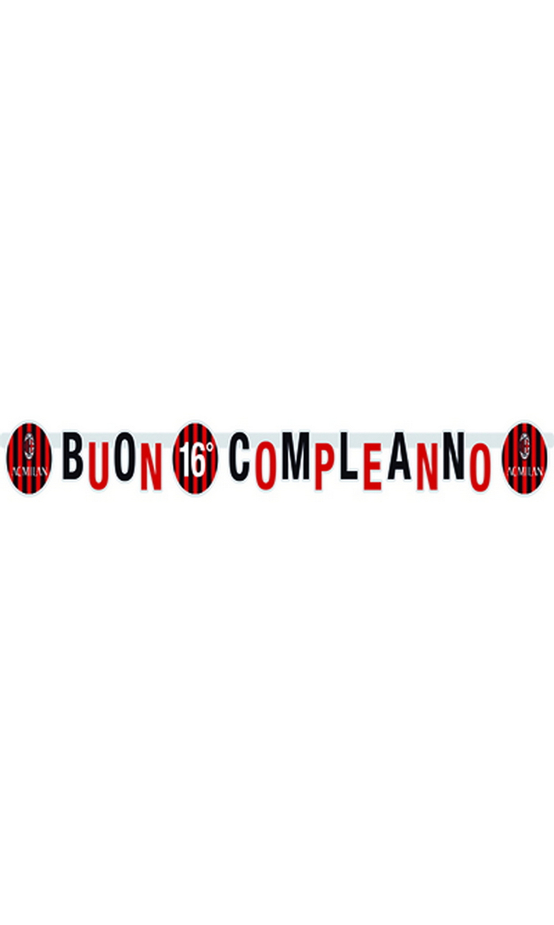 Milan Buon Compleanno Jumbo Banner 294x20cm