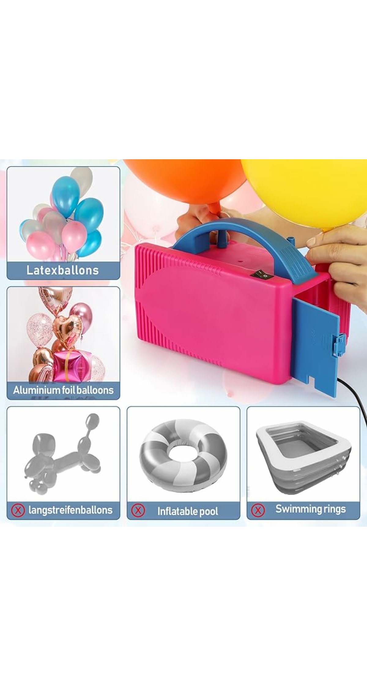 Electric Balloon Pump With Two Outputs 600w - 240v - Image 5