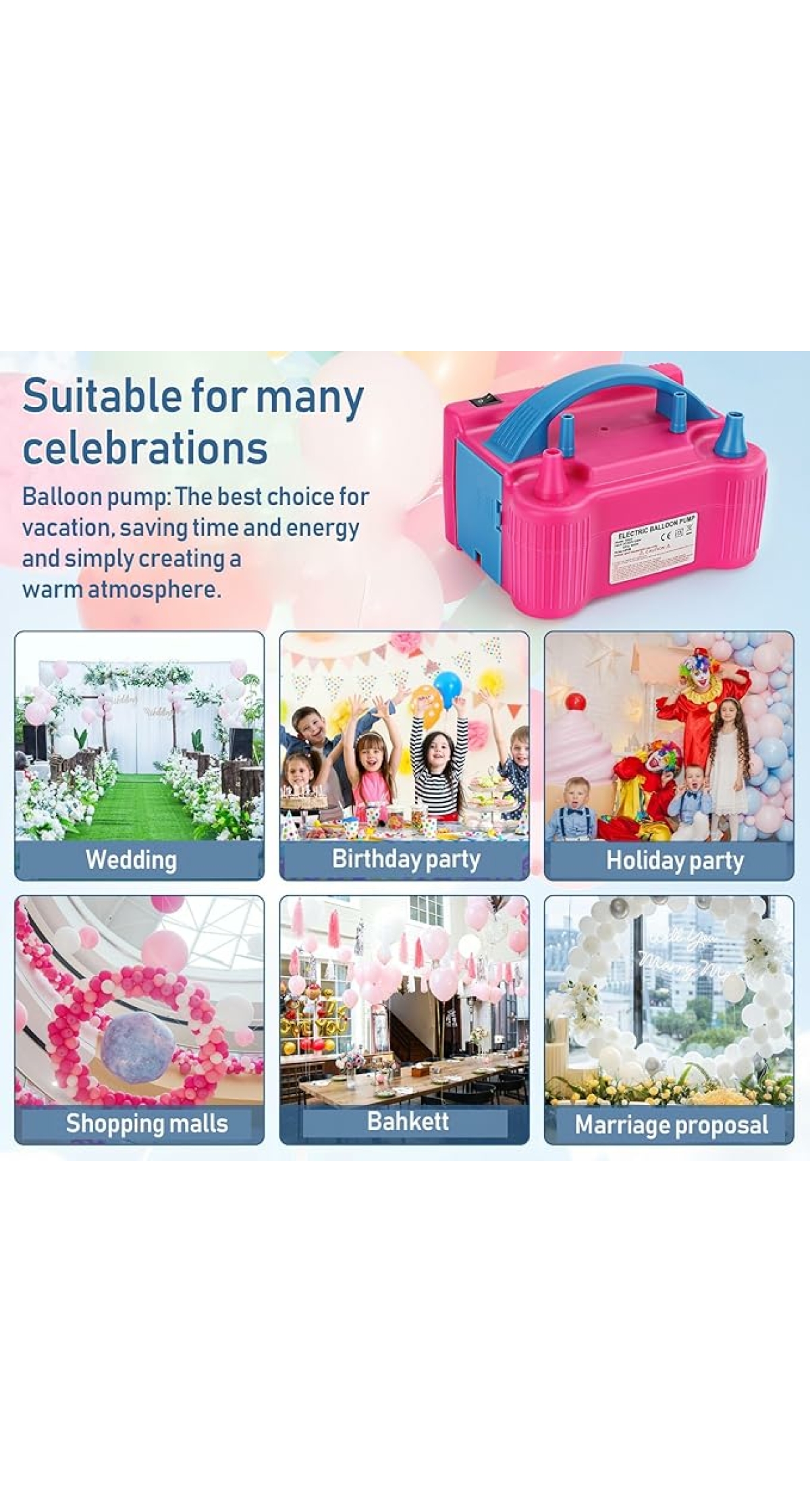 Electric Balloon Pump With Two Outputs 600w - 240v - Image 4