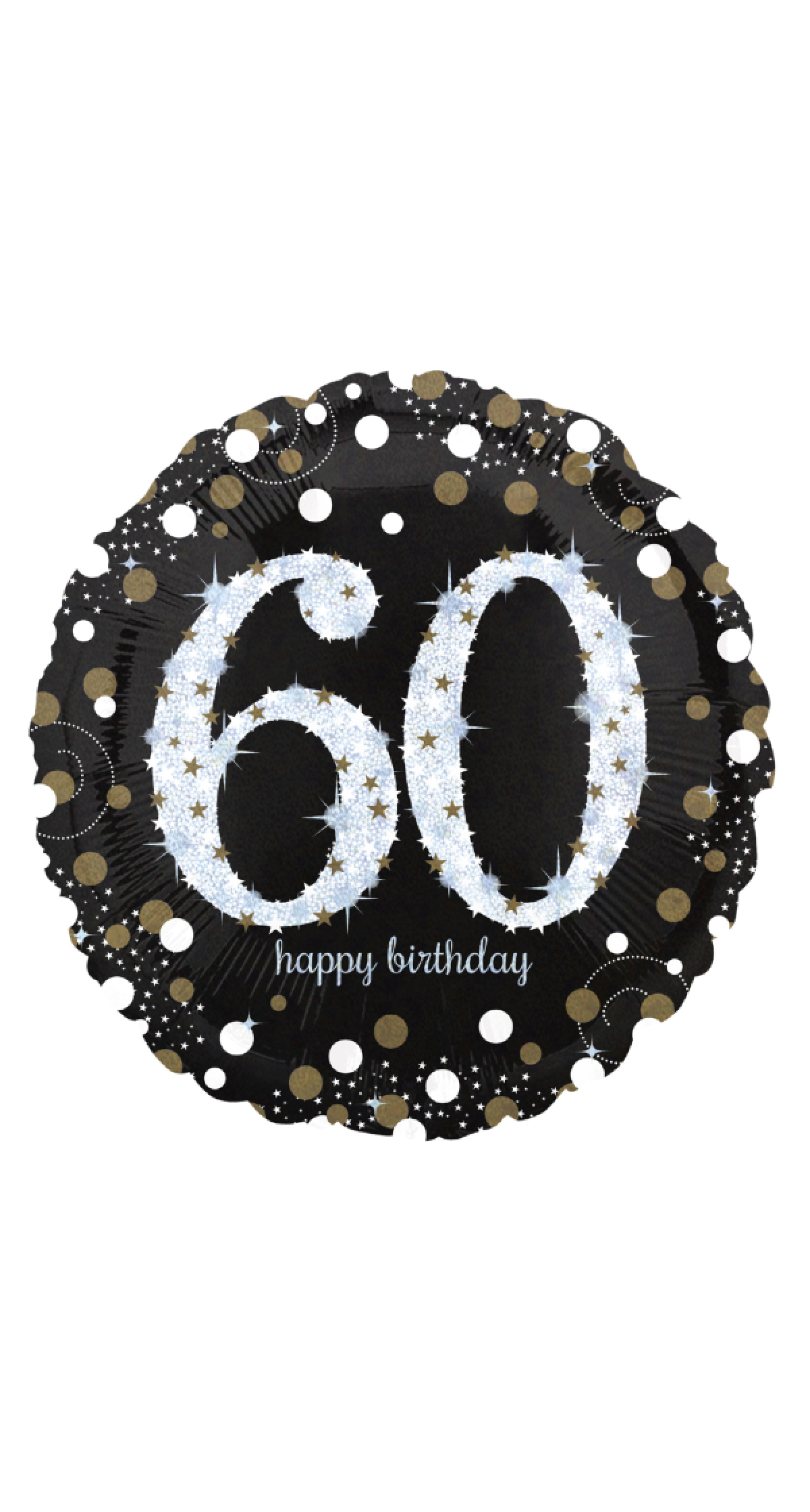 Holographic Sparkling 60th Birthday Foil Balloon 43cm