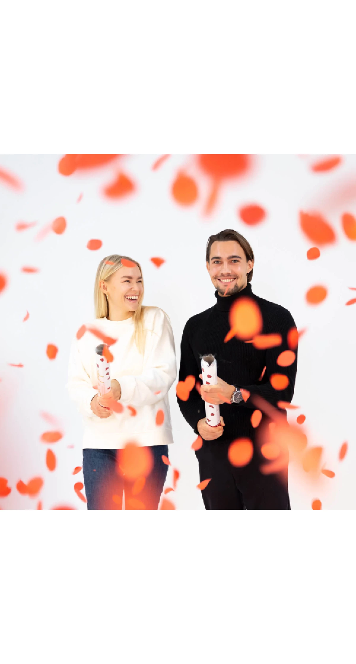 Confetti Cannon / Popper Red Paper Rose Petals 40cm - Image 4