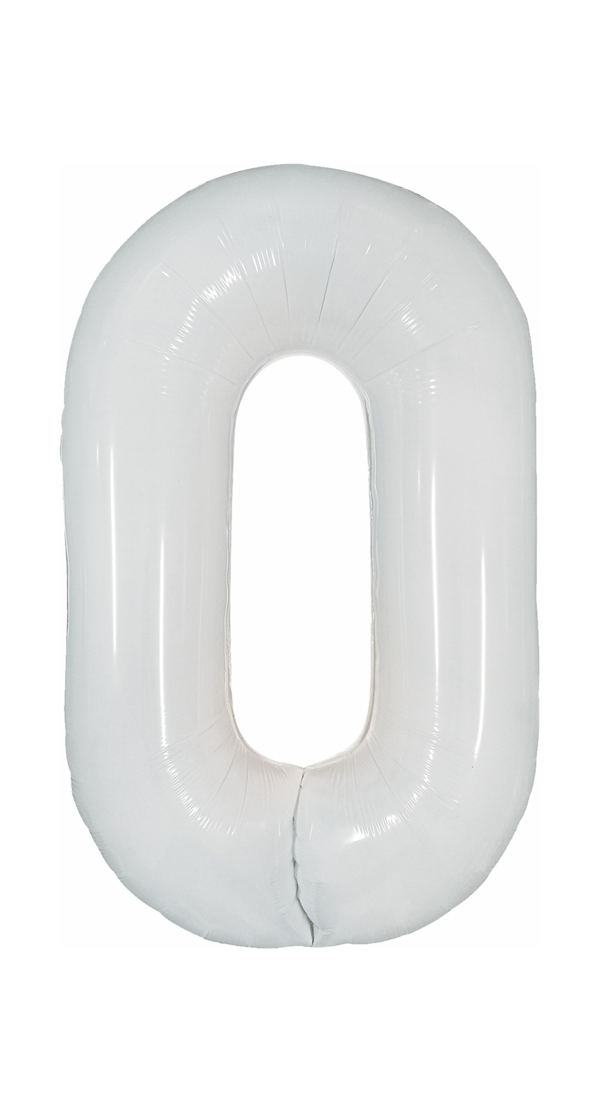 40 Inch Foil Balloon Number 0 - White