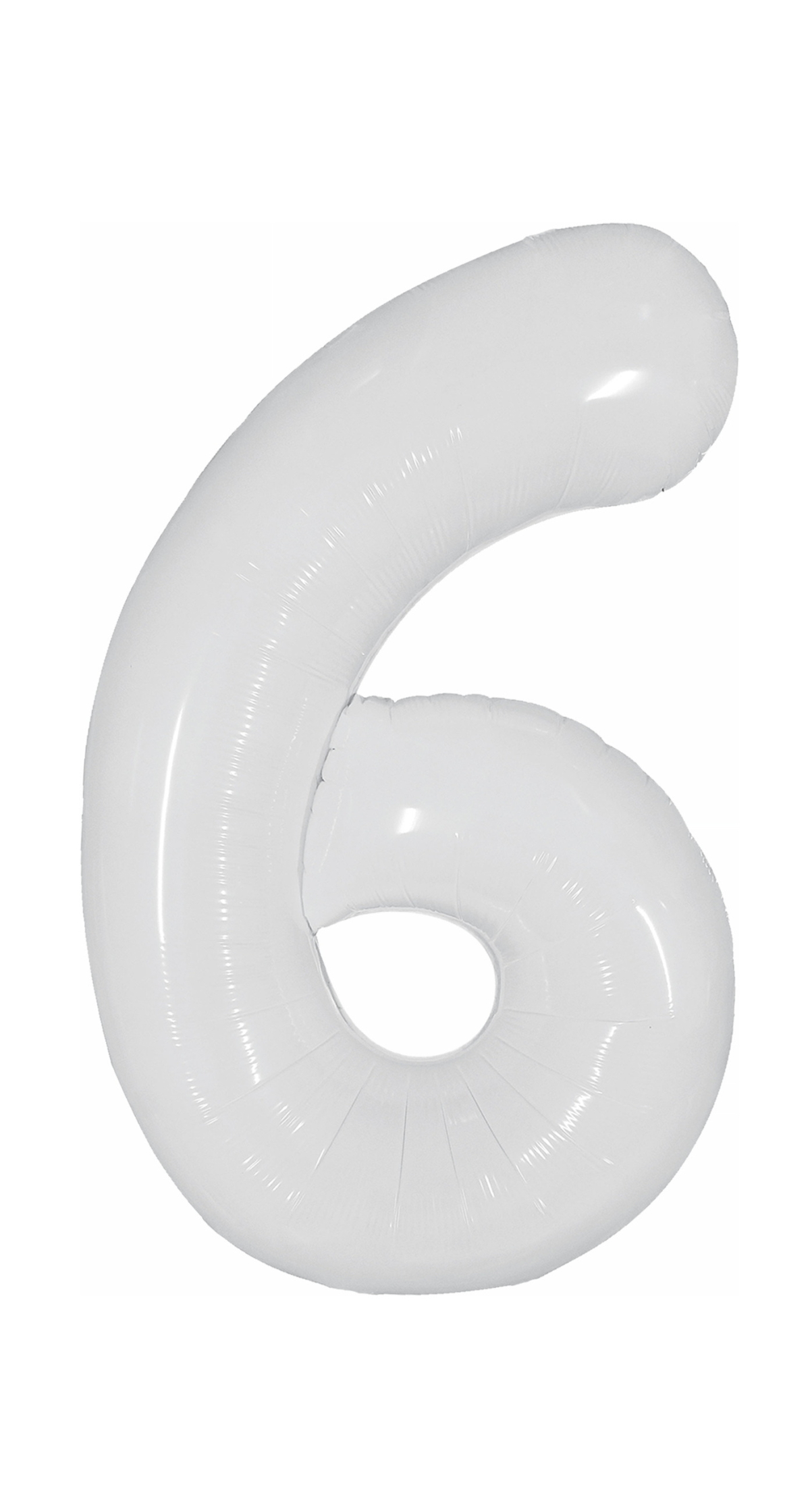40 Inch Foil Balloon Number 6 - White