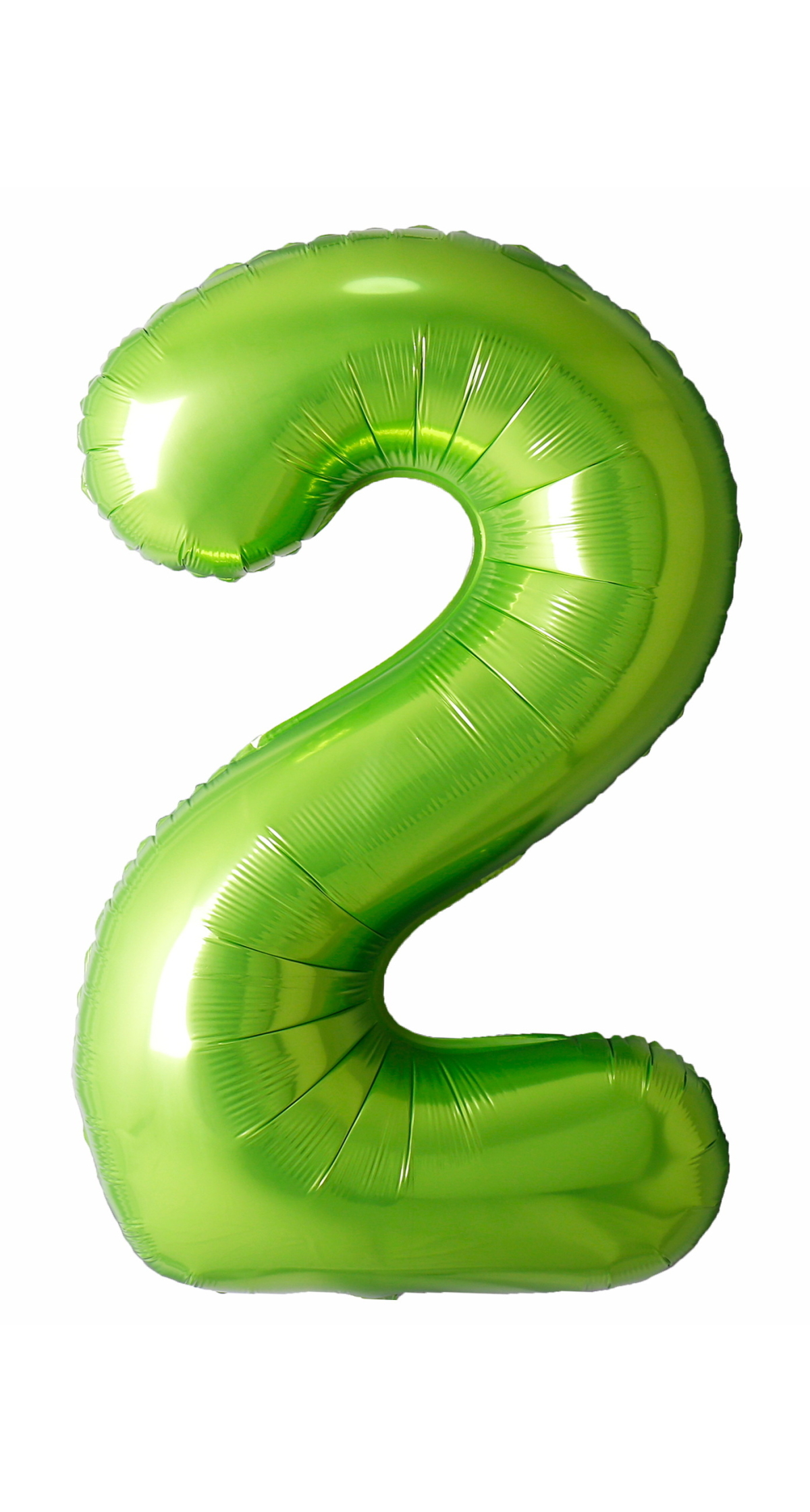 40 Inch Foil Balloon Number 2 - Lime Green