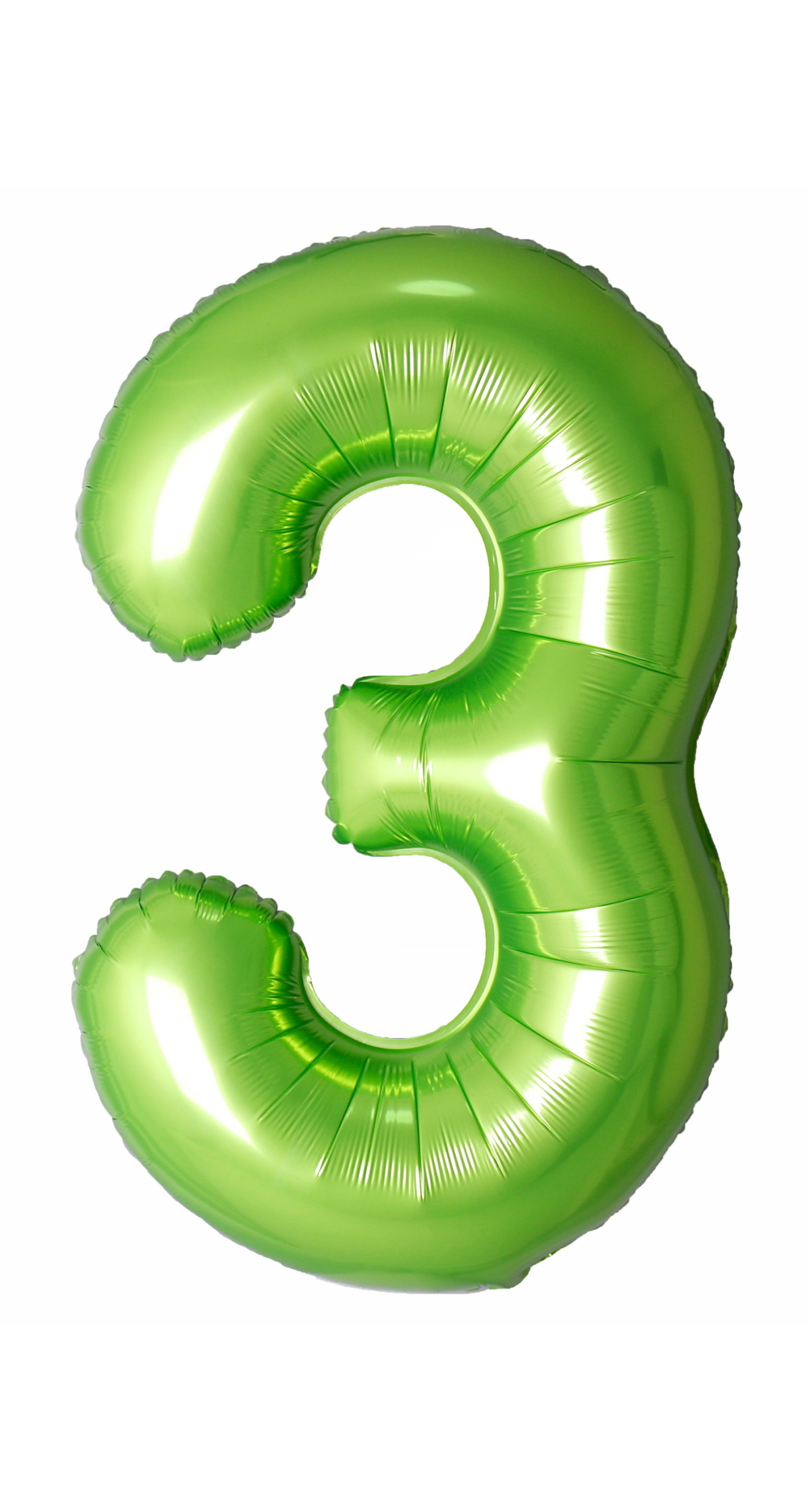 40 Inch Foil Balloon Number 3 - Lime Green