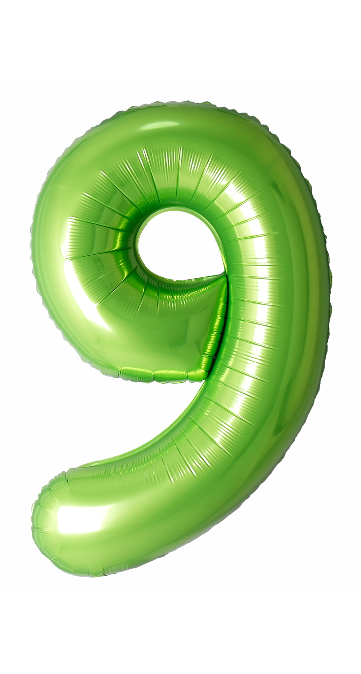 40 Inch Foil Balloon Number 9 - Lime Green
