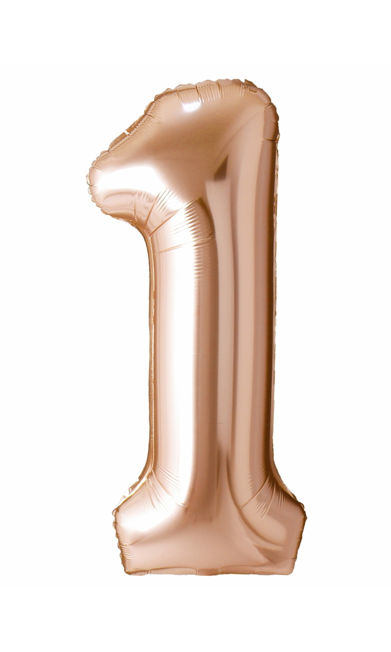 40 Inch Foil Balloon Number 1 - Champagne Gold