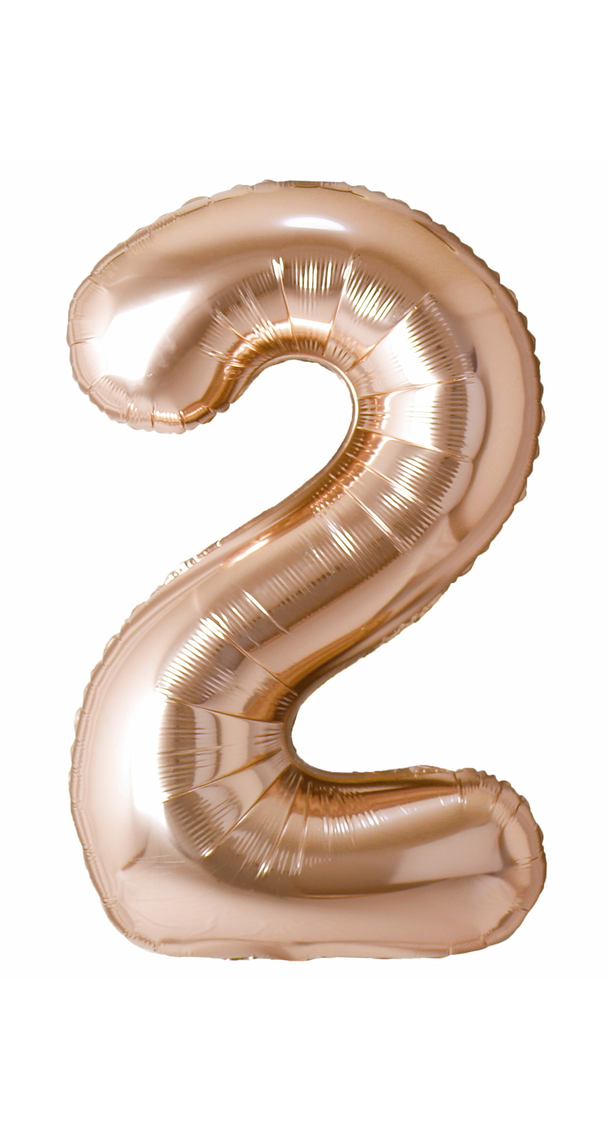 40 Inch Foil Balloon Number 2 - Champagne Gold