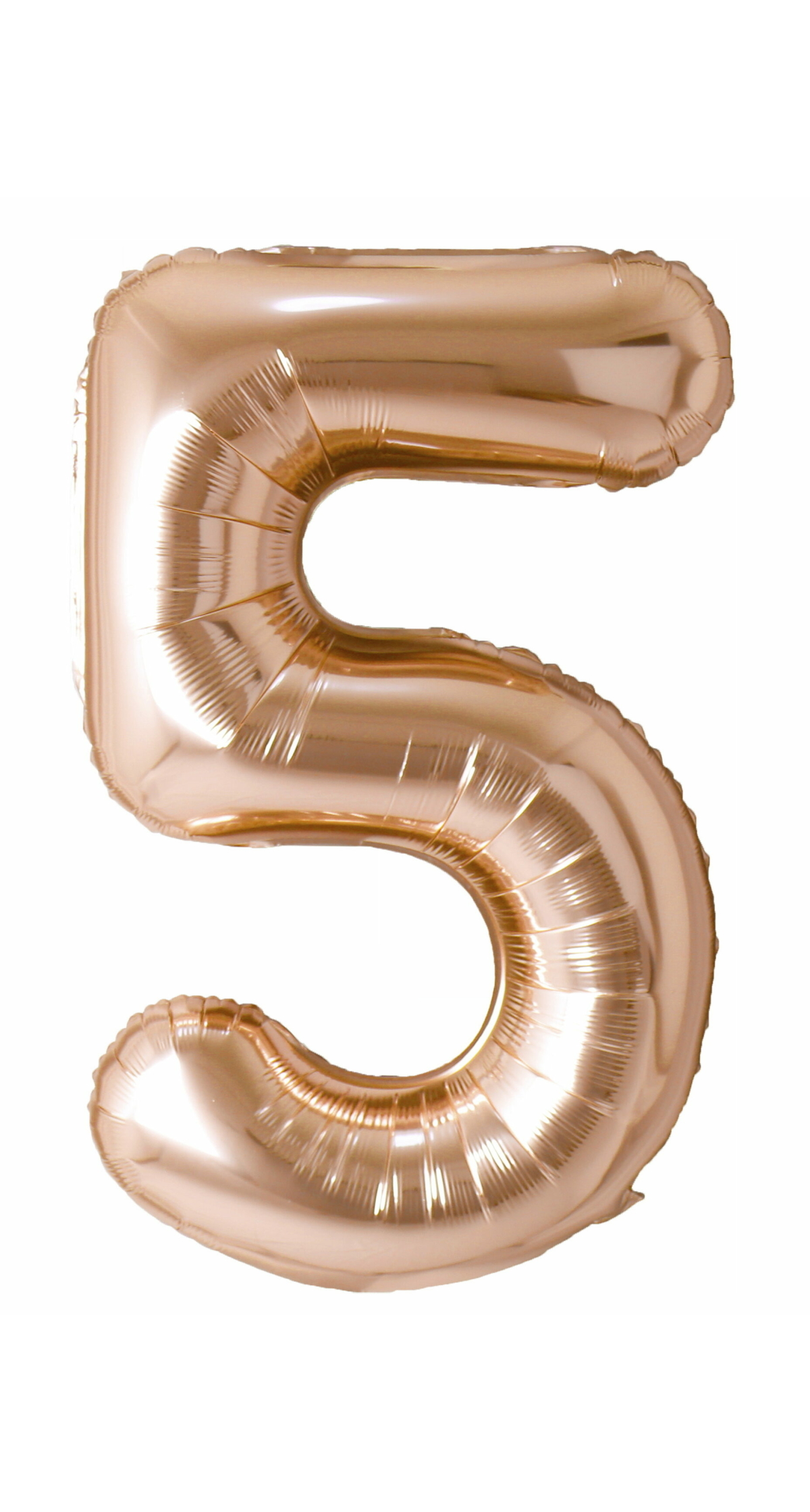 40 Inch Foil Balloon Number 5 - Champagne Gold