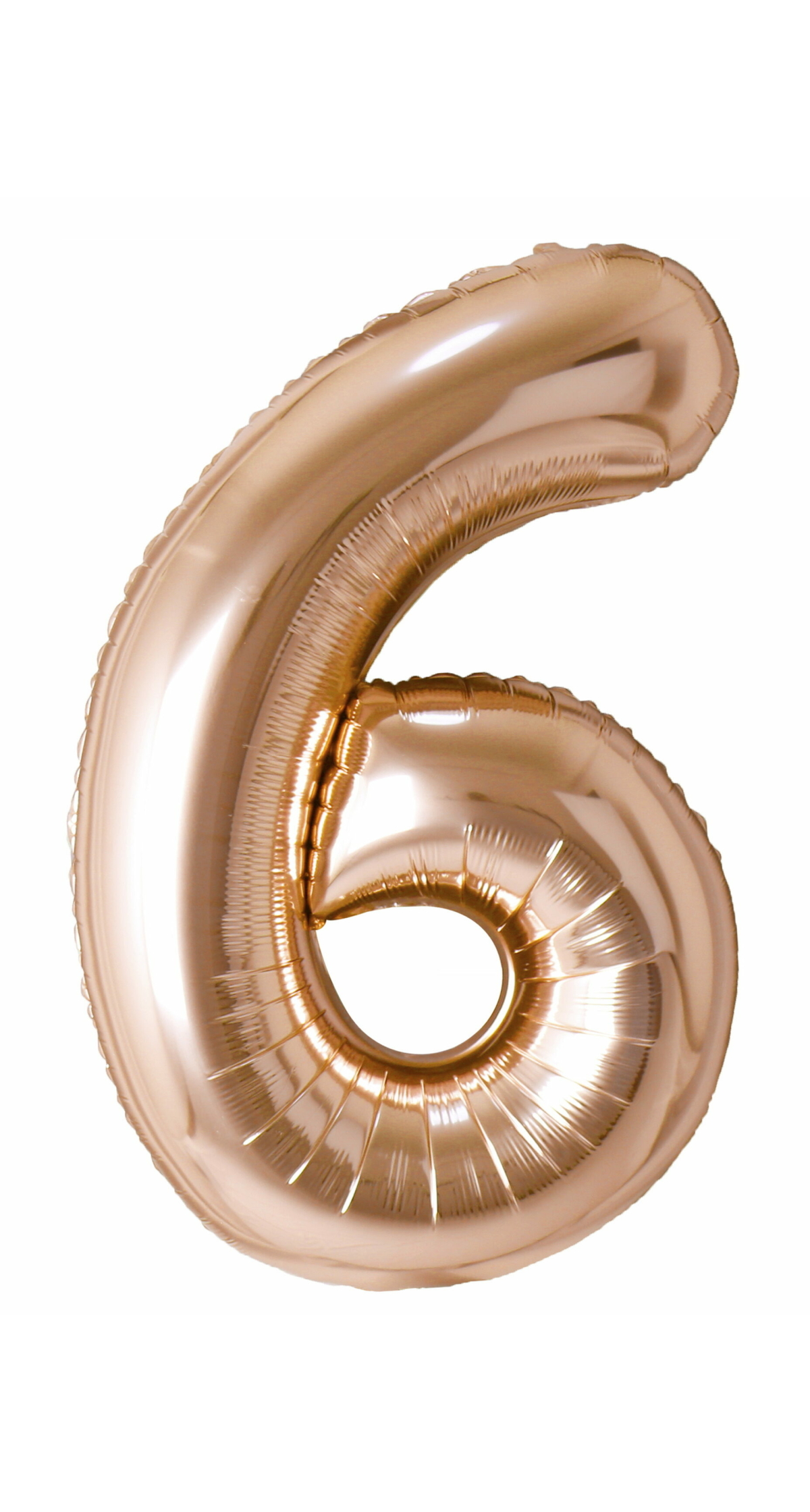 40 Inch Foil Balloon Number 6 - Champagne Gold