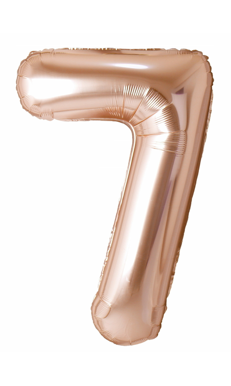 40 Inch Foil Balloon Number 7 - Champagne Gold