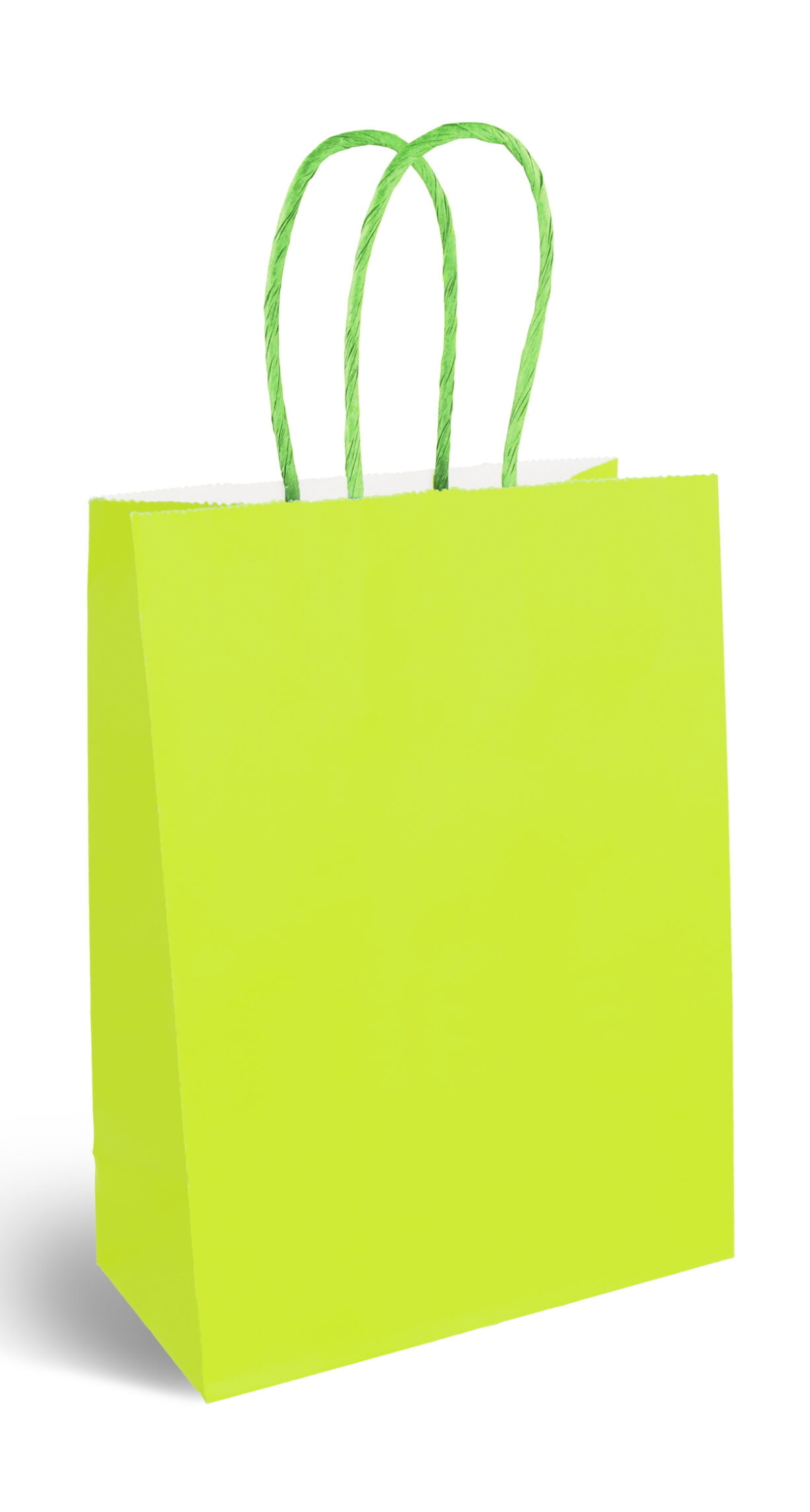 Party Paper Bag With Handles (120GSM) Lime Green – 16x22x8cm