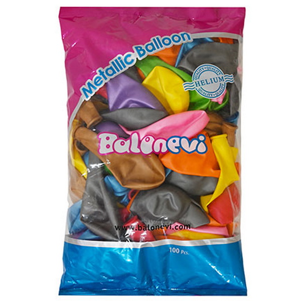 Balonevi Single Latex Balloons Metallic