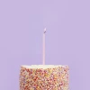 Pink Skinny Candles & Holders 95mm (12pk)