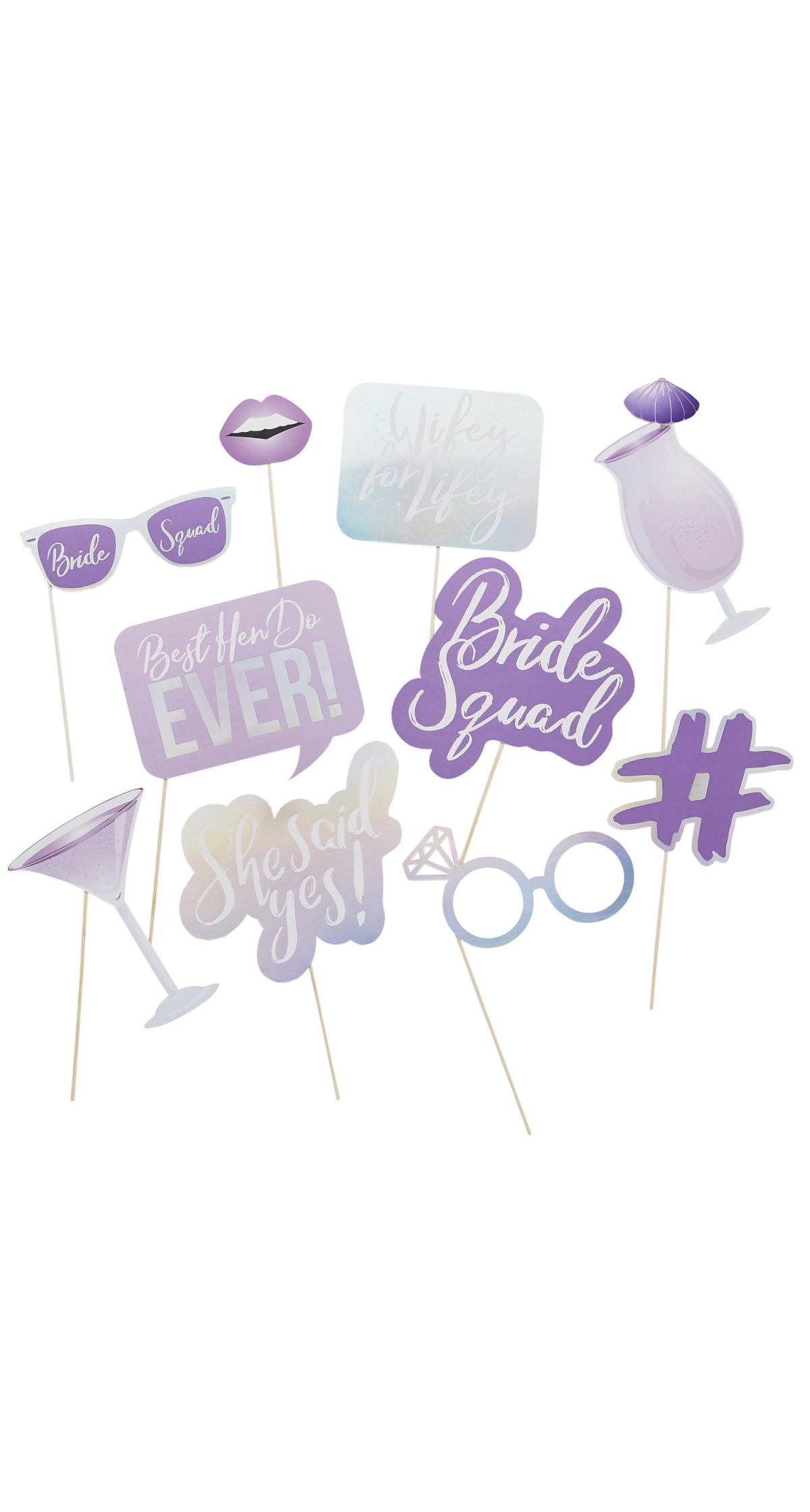 Bride Squad Photo Booth Props (10pk)