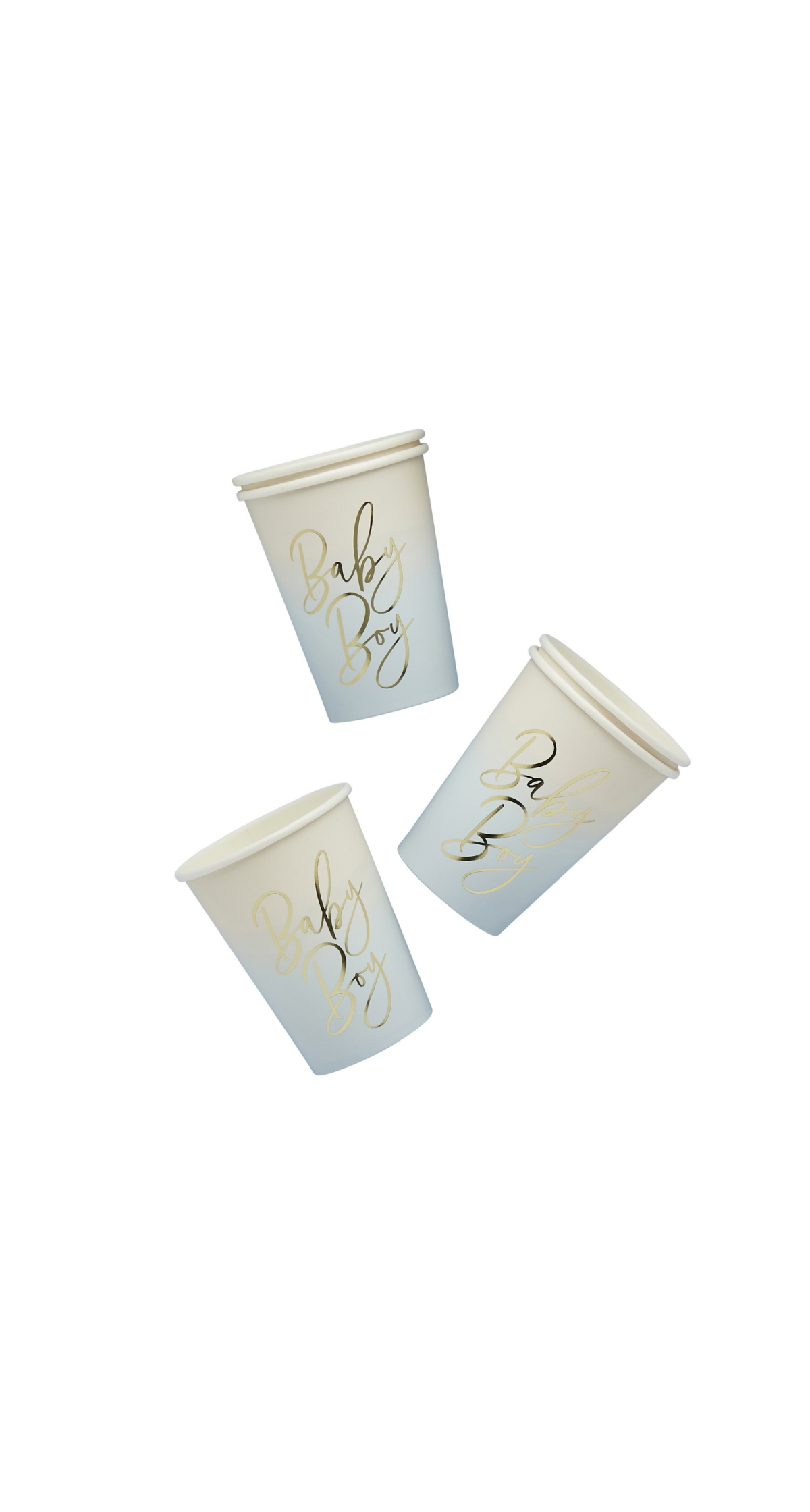 Blue Baby Boy Paper Cups 8pk - Image 4