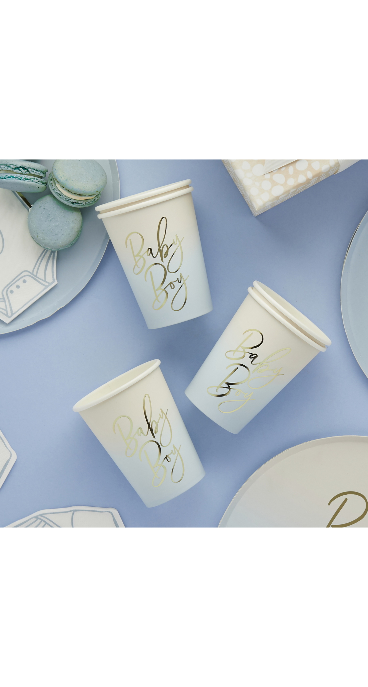 Blue Baby Boy Paper Cups 8pk