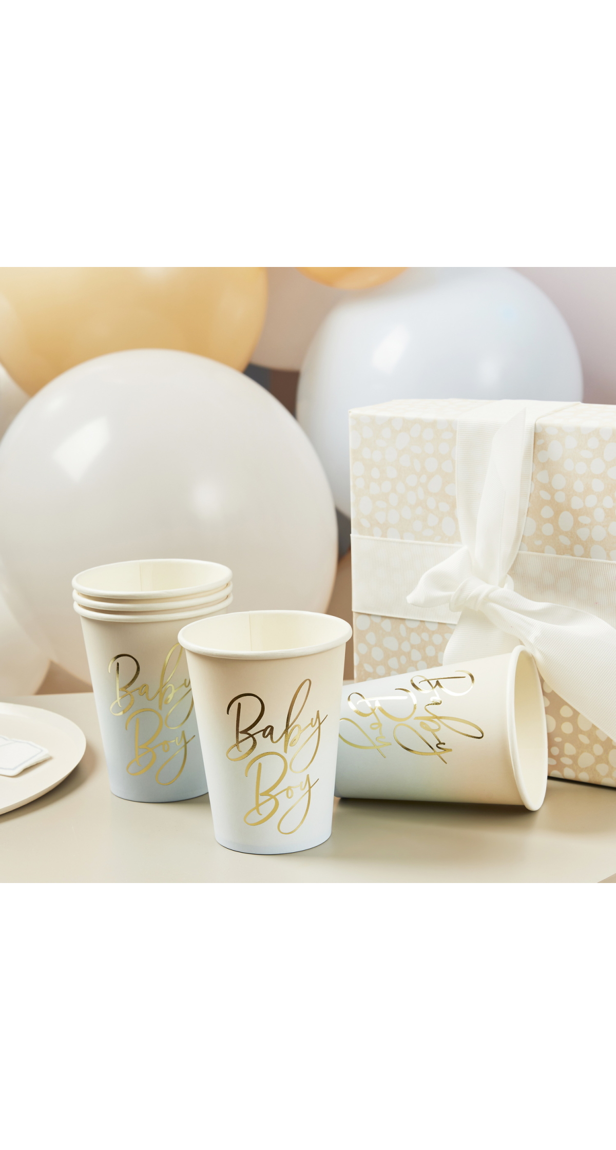 Blue Baby Boy Paper Cups 8pk - Image 3