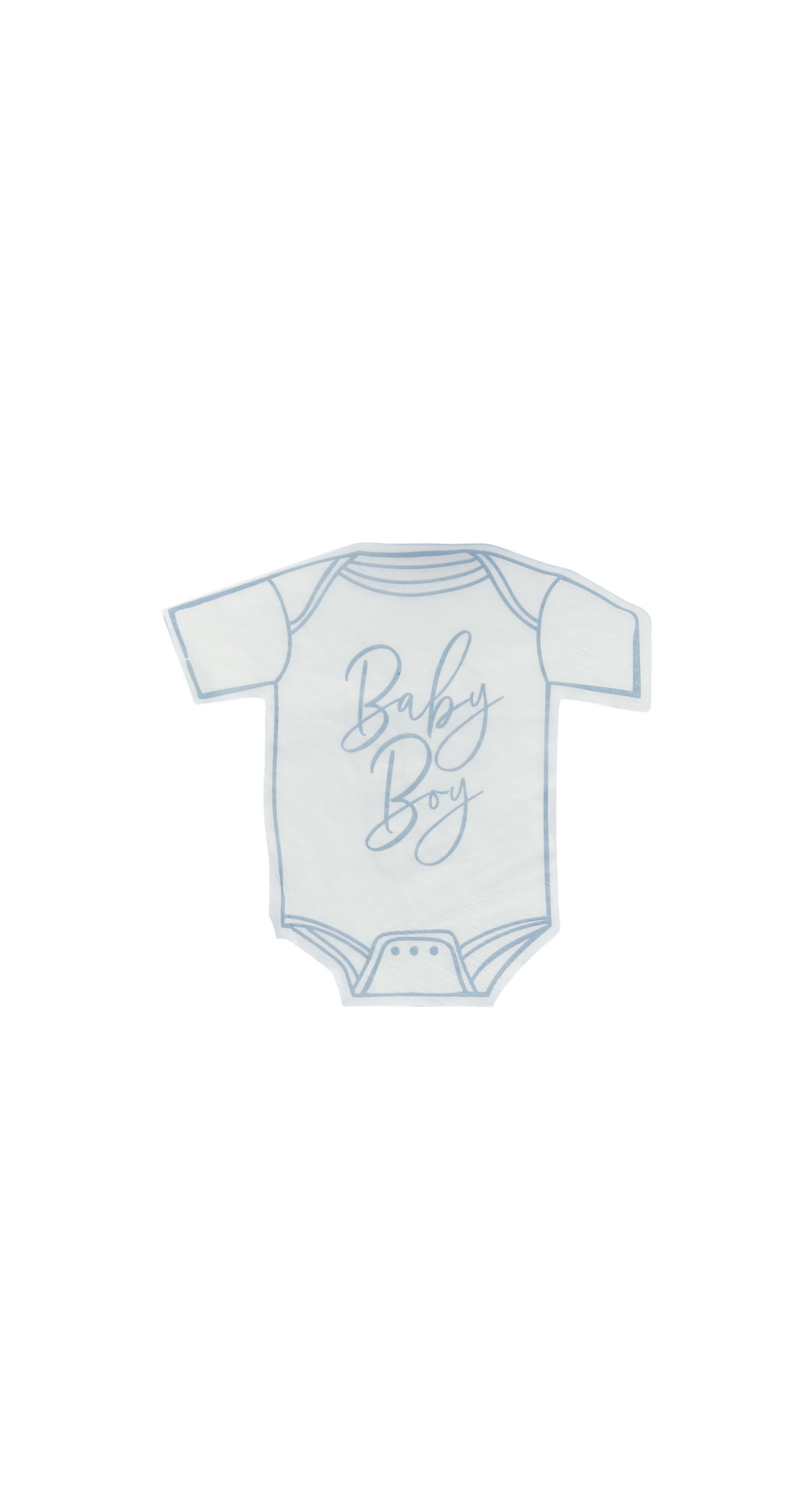 Blue Baby Boy Babygrow Paper Napkins 16Pcs - Image 2